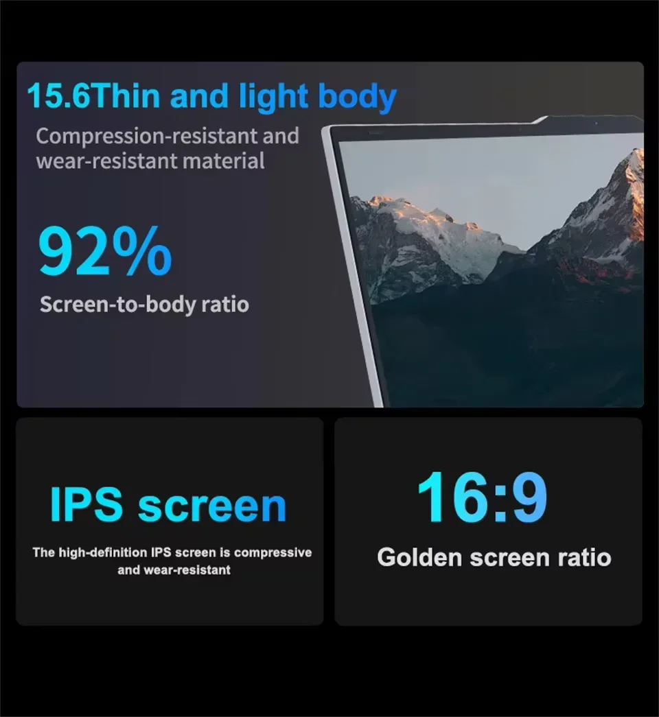 15.6 inch Laptop Computer PC Intel Core I9-10980HK Laptops 16GB RAM 1TB 2TB SSD Portable I9 Laptop Notebook Windows 11