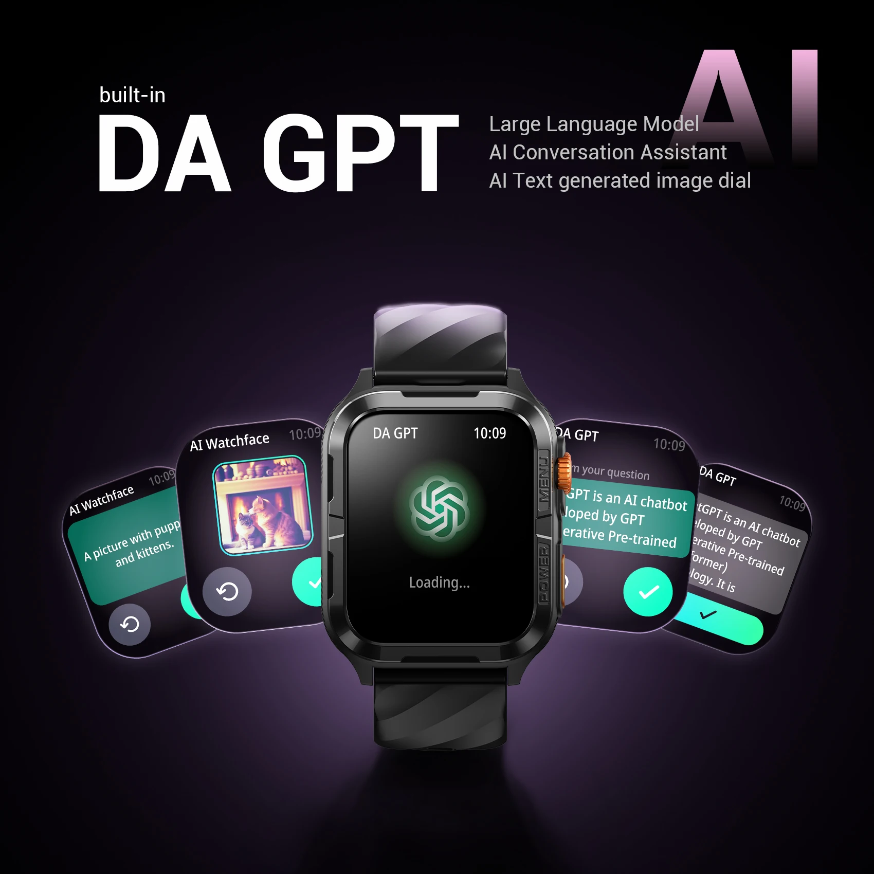 【World premiere】Blackview W10 PRO Smart watch 1.83" Display Outdoor GPS DA GPT 600mAh with LED Flashlight Bluetooth Calling