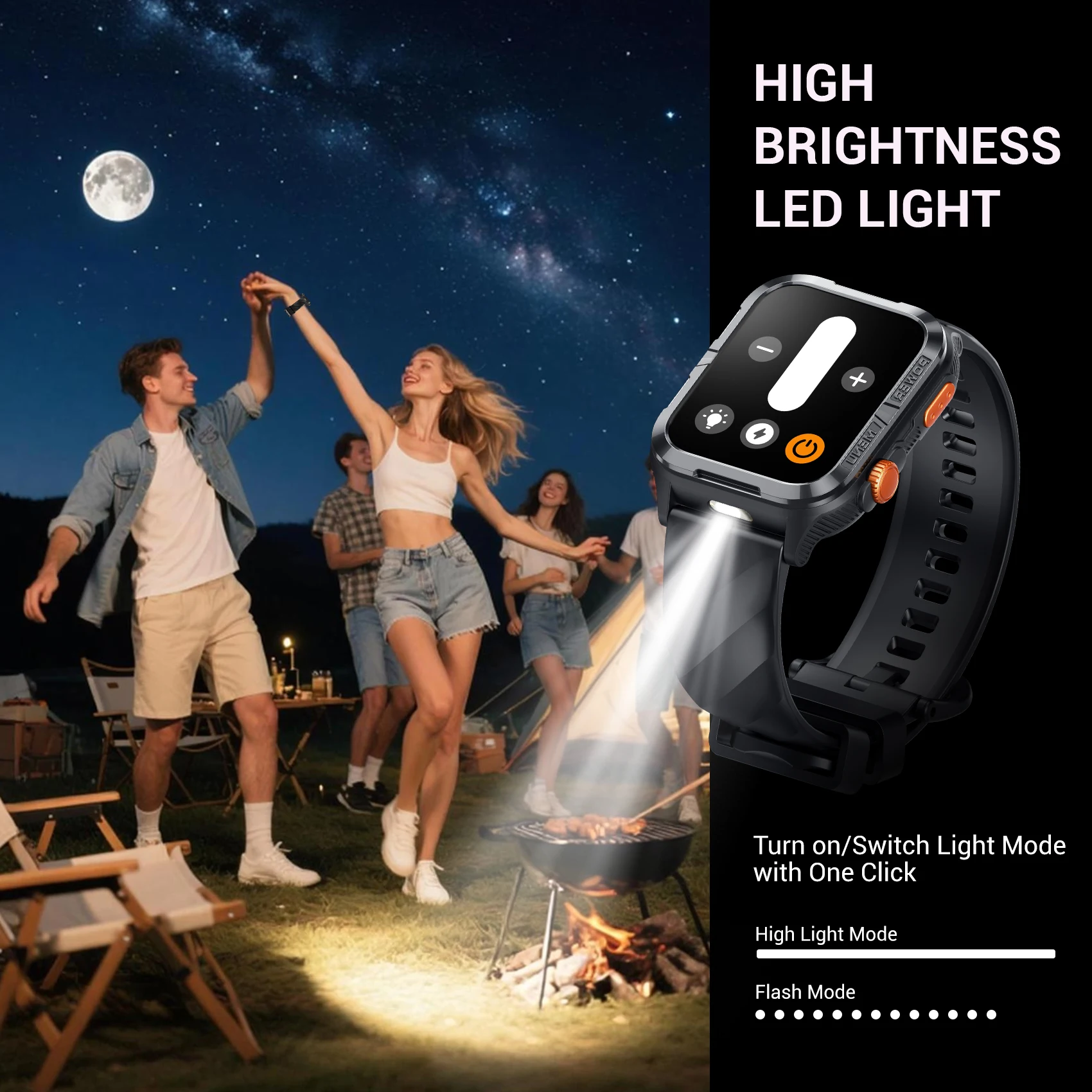 【World premiere】Blackview W10 PRO Smart watch 1.83" Display Outdoor GPS DA GPT 600mAh with LED Flashlight Bluetooth Calling