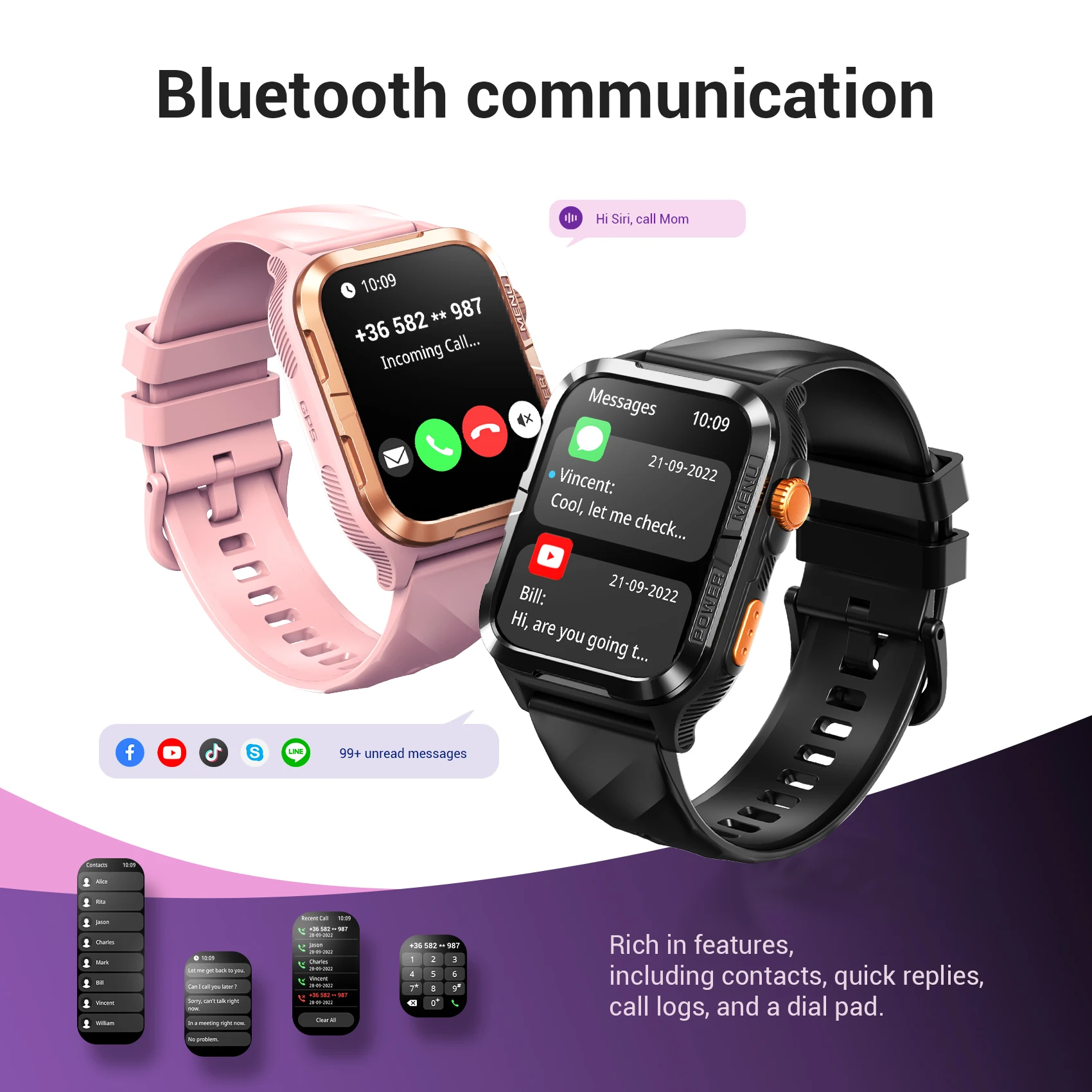 【World premiere】Blackview W10 PRO Smart watch 1.83" Display Outdoor GPS DA GPT 600mAh with LED Flashlight Bluetooth Calling