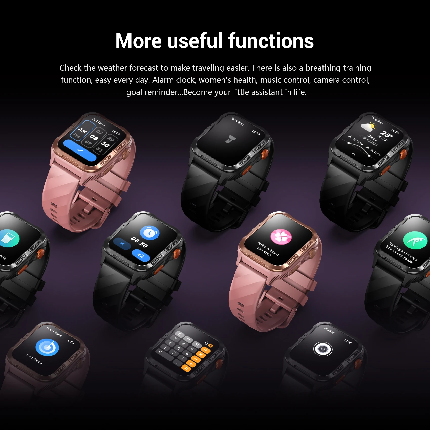 【World premiere】Blackview W10 PRO Smart watch 1.83" Display Outdoor GPS DA GPT 600mAh with LED Flashlight Bluetooth Calling