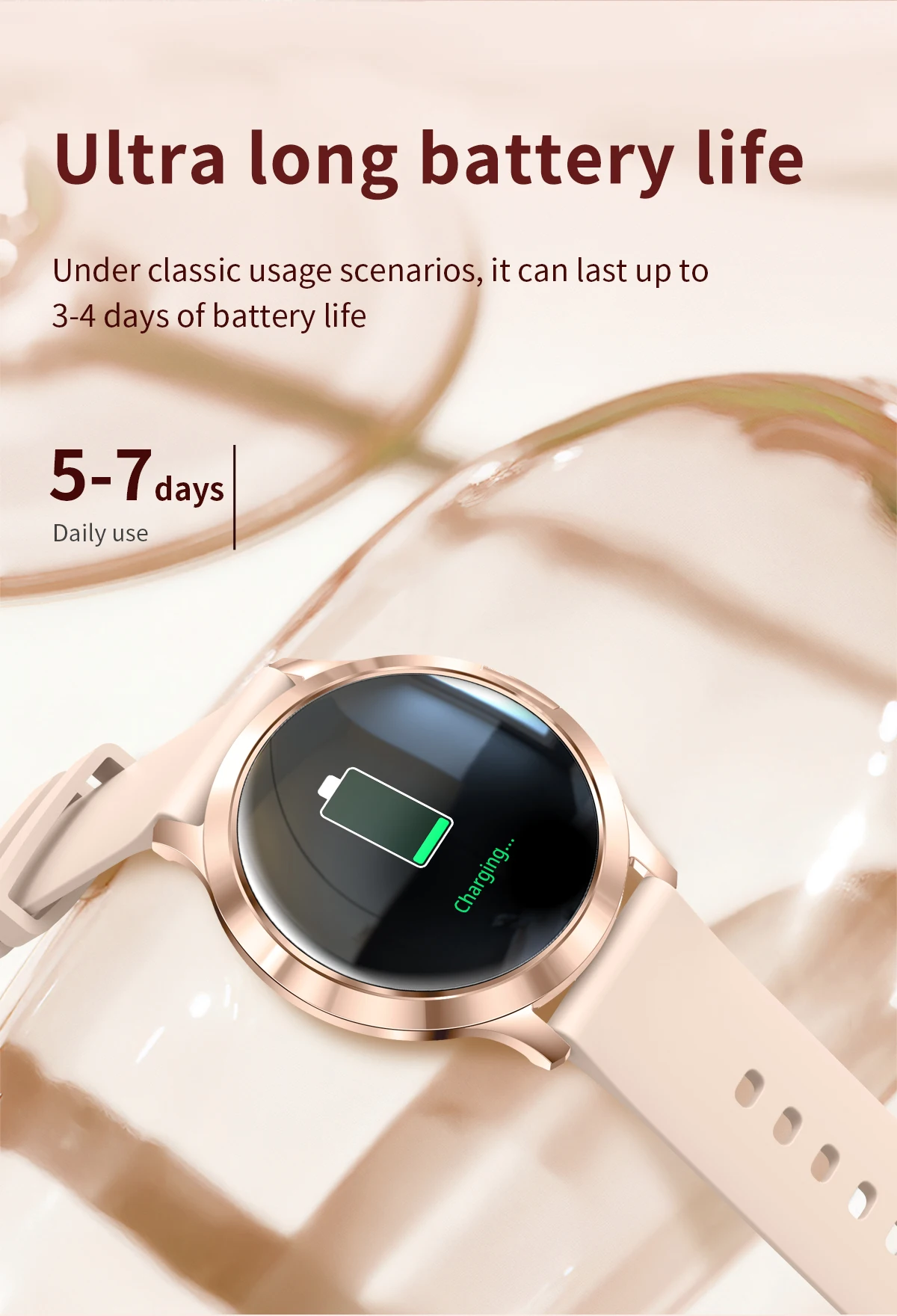 2026 New Ultra-thin Smart Watch For Women 466*466 AMOLED Display Sports Watches BT Call Digital Health Tracker Ladies Smartwatch