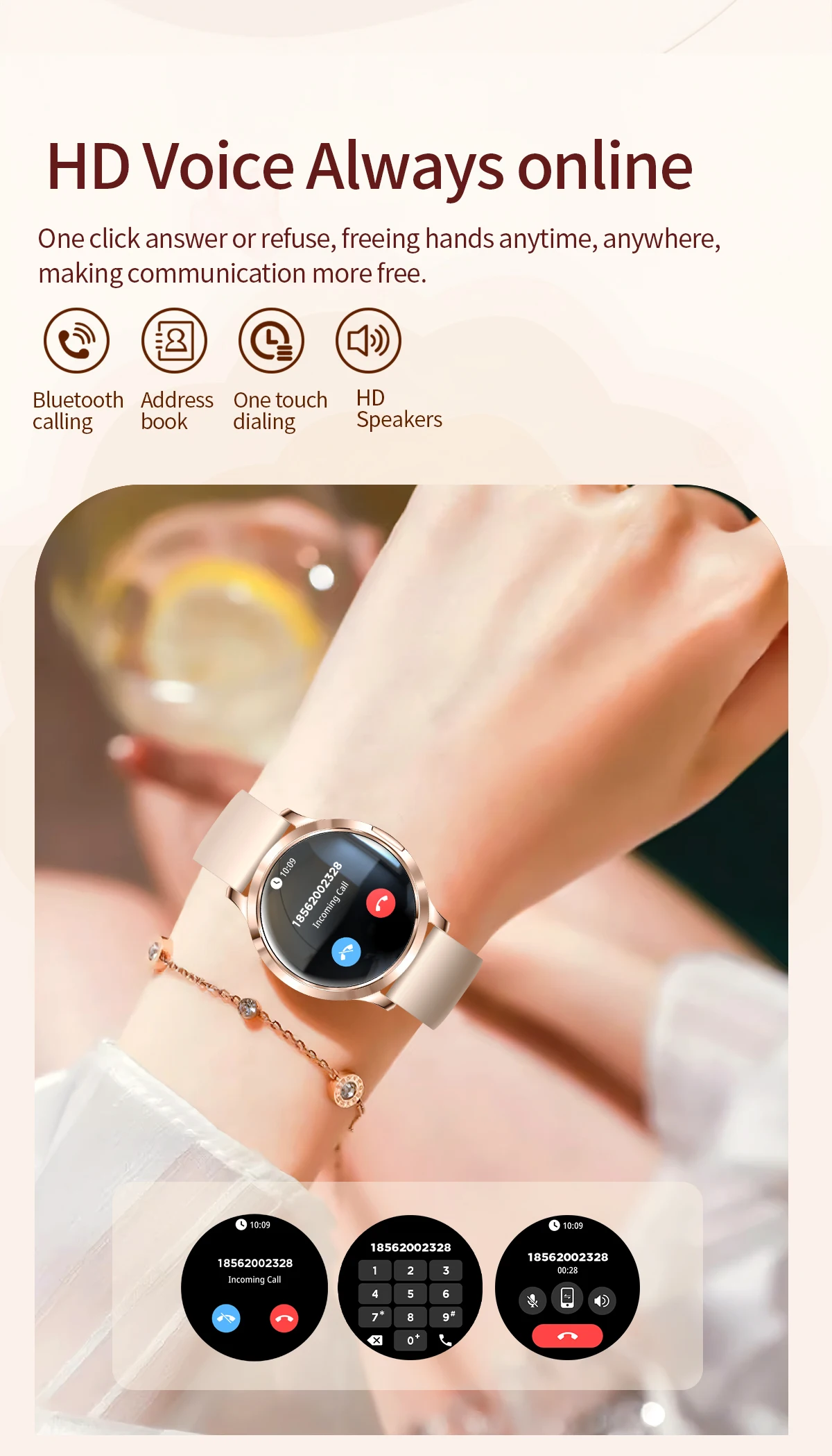 2026 New Ultra-thin Smart Watch For Women 466*466 AMOLED Display Sports Watches BT Call Digital Health Tracker Ladies Smartwatch