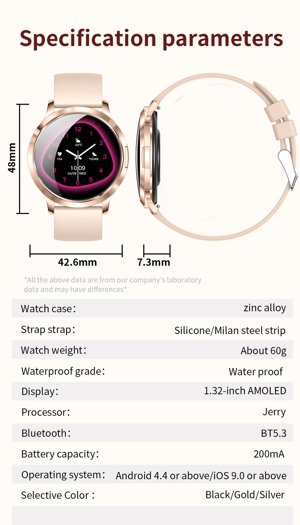 2026 New Ultra-thin Smart Watch For Women 466*466 AMOLED Display Sports Watches BT Call Digital Health Tracker Ladies Smartwatch