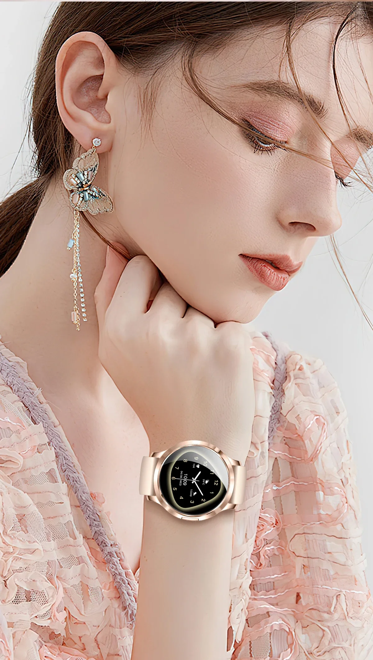 2026 New Ultra-thin Smart Watch For Women 466*466 AMOLED Display Sports Watches BT Call Digital Health Tracker Ladies Smartwatch