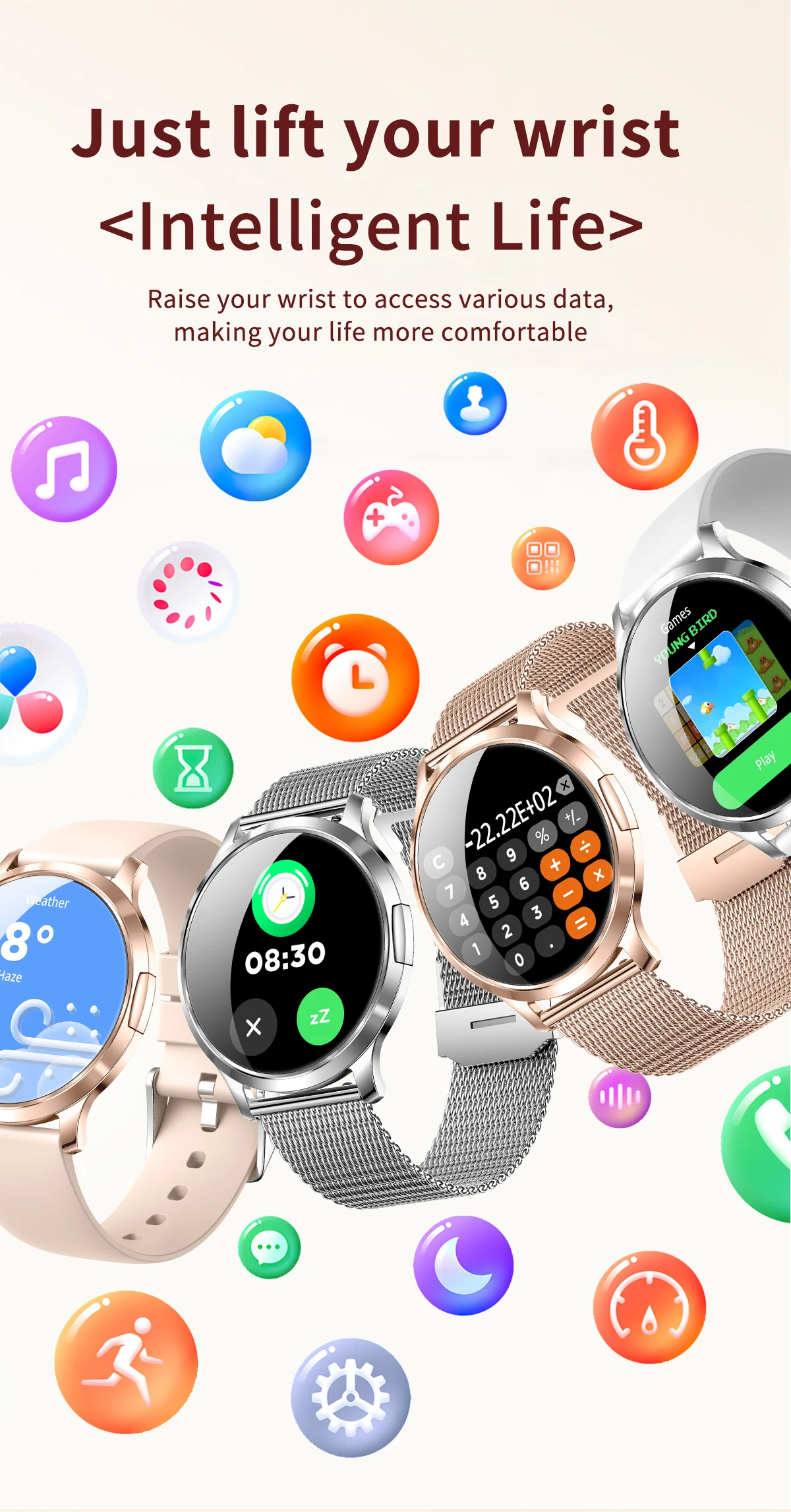 2026 New Ultra-thin Smart Watch For Women 466*466 AMOLED Display Sports Watches BT Call Digital Health Tracker Ladies Smartwatch