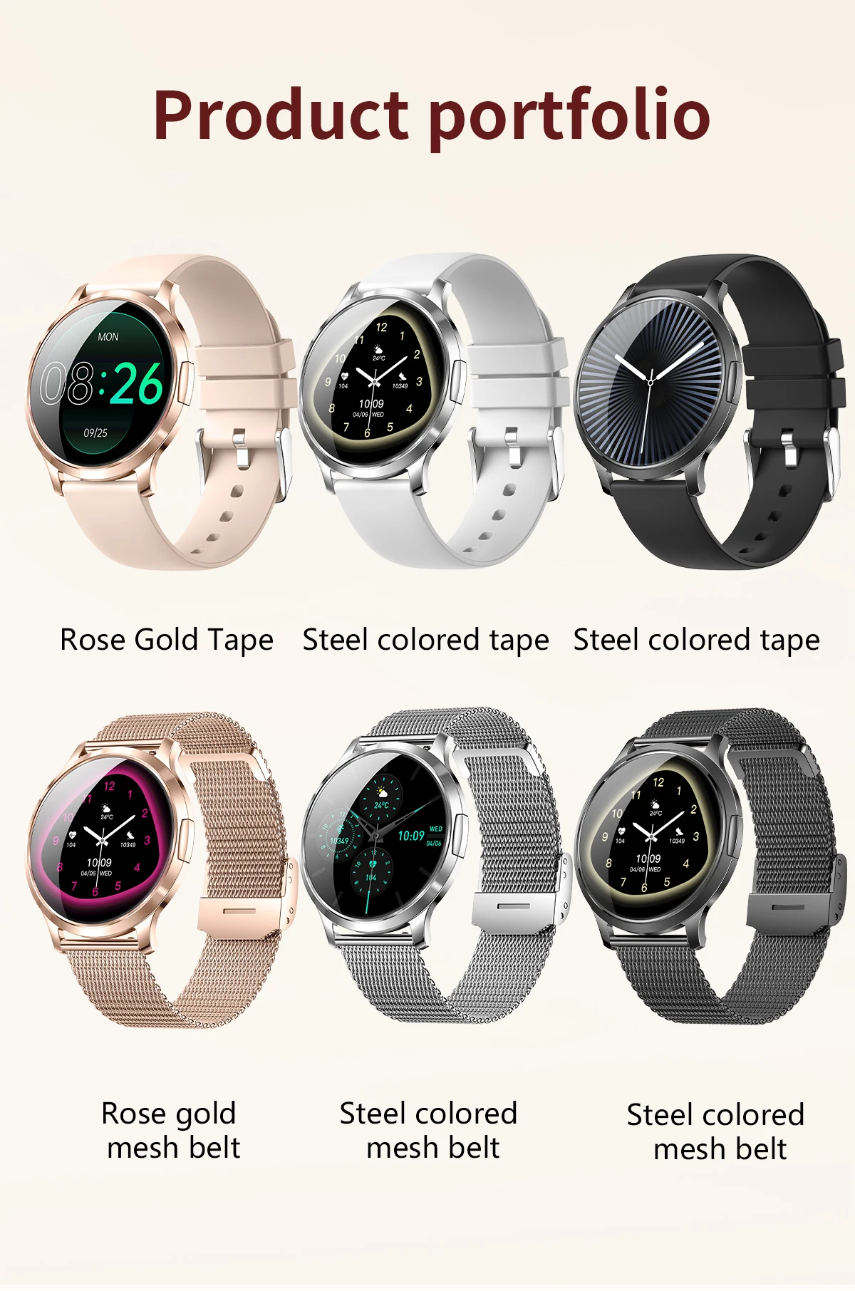 2026 New Ultra-thin Smart Watch For Women 466*466 AMOLED Display Sports Watches BT Call Digital Health Tracker Ladies Smartwatch