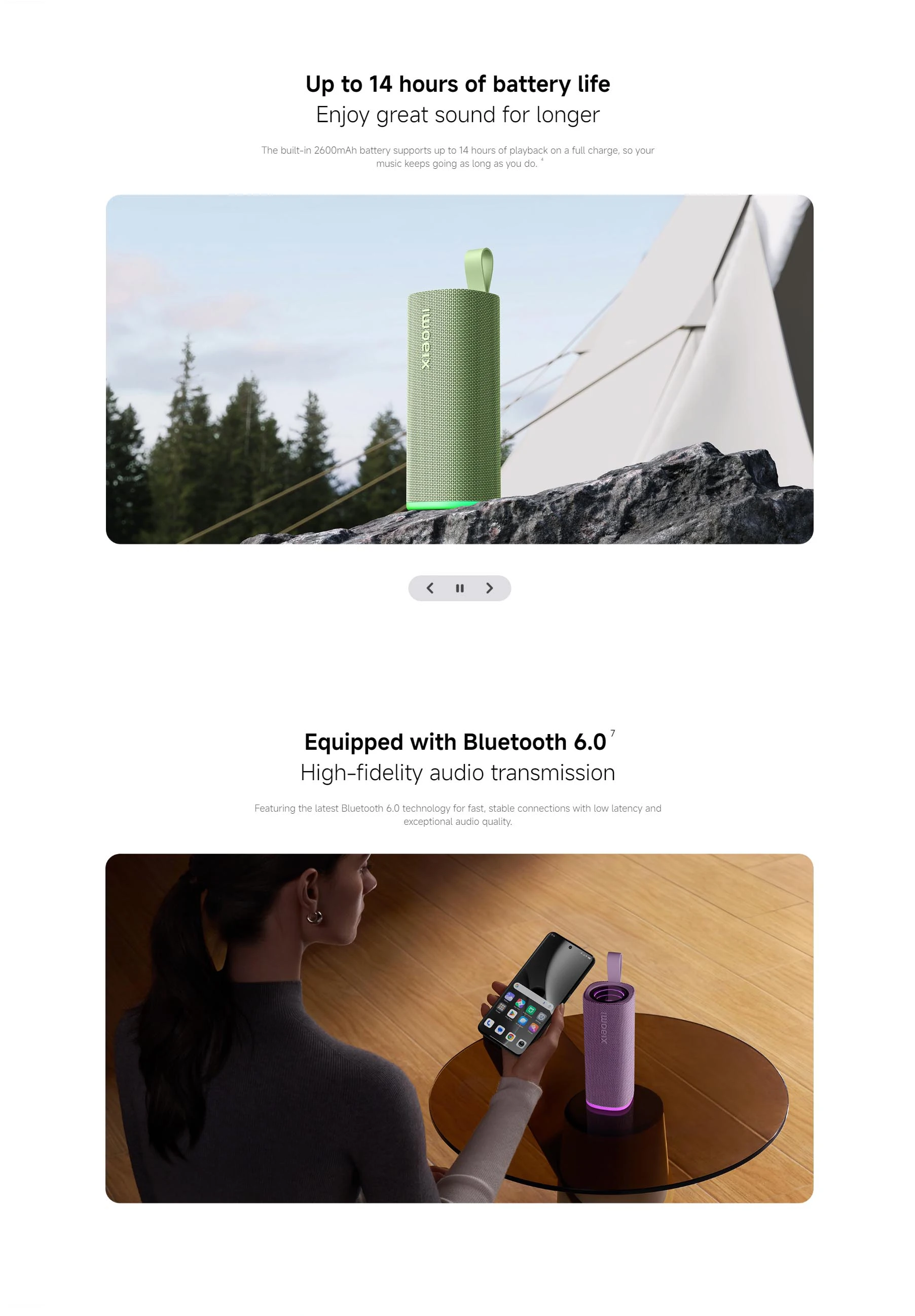 Global Version Xiaomi Sound Play Bluetooth6.0 18W TWS connect 2600mAh IP68 Water and Dust Resistance Outdoor Party Mini Portable
