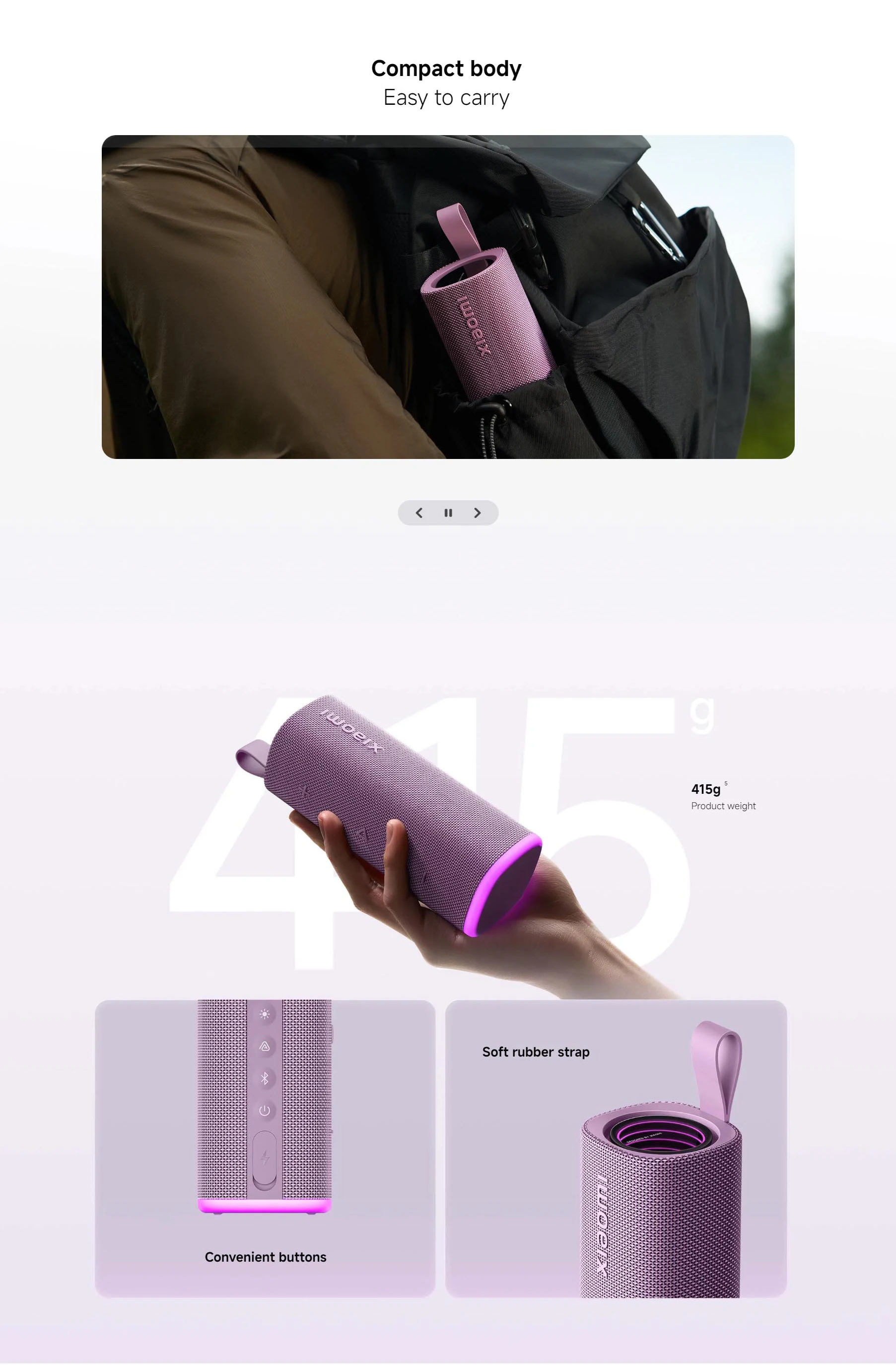 Global Version Xiaomi Sound Play Bluetooth6.0 18W TWS connect 2600mAh IP68 Water and Dust Resistance Outdoor Party Mini Portable