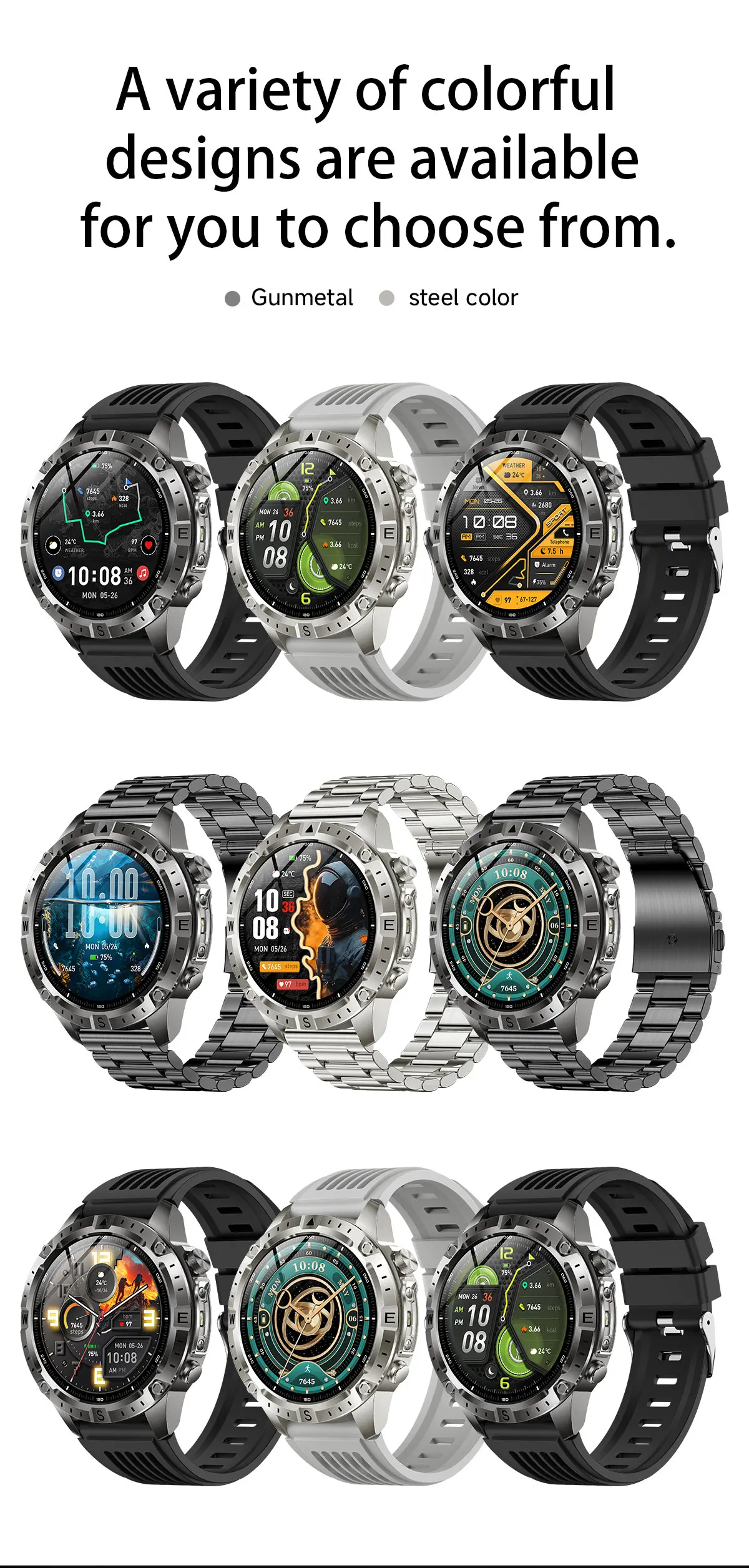 2026 New Army grade TANK GPS Offline Maps Smart Watch 10ATM Waterproof Sports Compass Heart rate HD Bluetooth call Smart watch