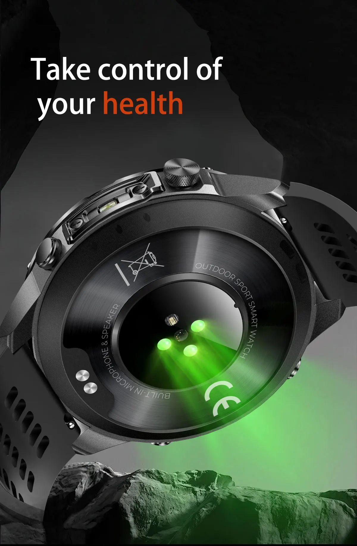 2026 New Army grade TANK GPS Offline Maps Smart Watch 10ATM Waterproof Sports Compass Heart rate HD Bluetooth call Smart watch