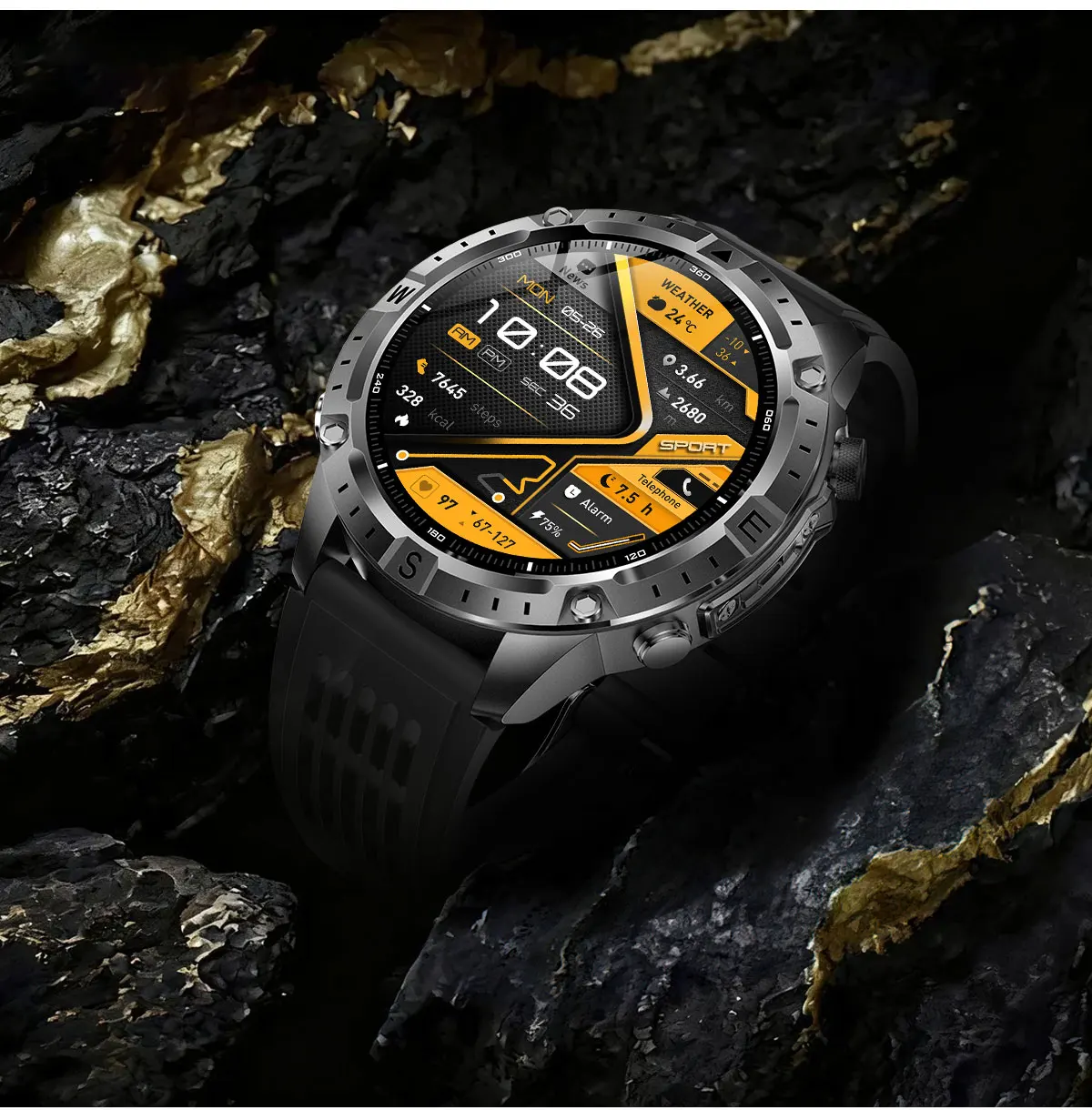 2026 New Army grade TANK GPS Offline Maps Smart Watch 10ATM Waterproof Sports Compass Heart rate HD Bluetooth call Smart watch