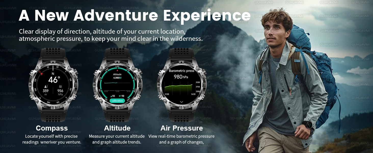 2026 New Army grade TANK GPS Offline Maps Smart Watch 10ATM Waterproof Sports Compass Heart rate HD Bluetooth call Smart watch