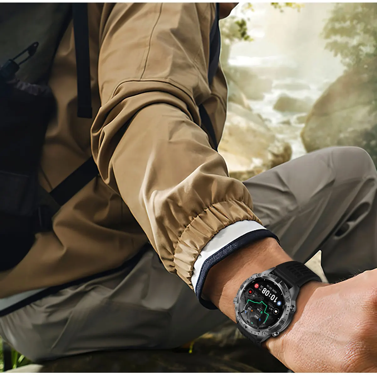 2026 New Army grade TANK GPS Offline Maps Smart Watch 10ATM Waterproof Sports Compass Heart rate HD Bluetooth call Smart watch