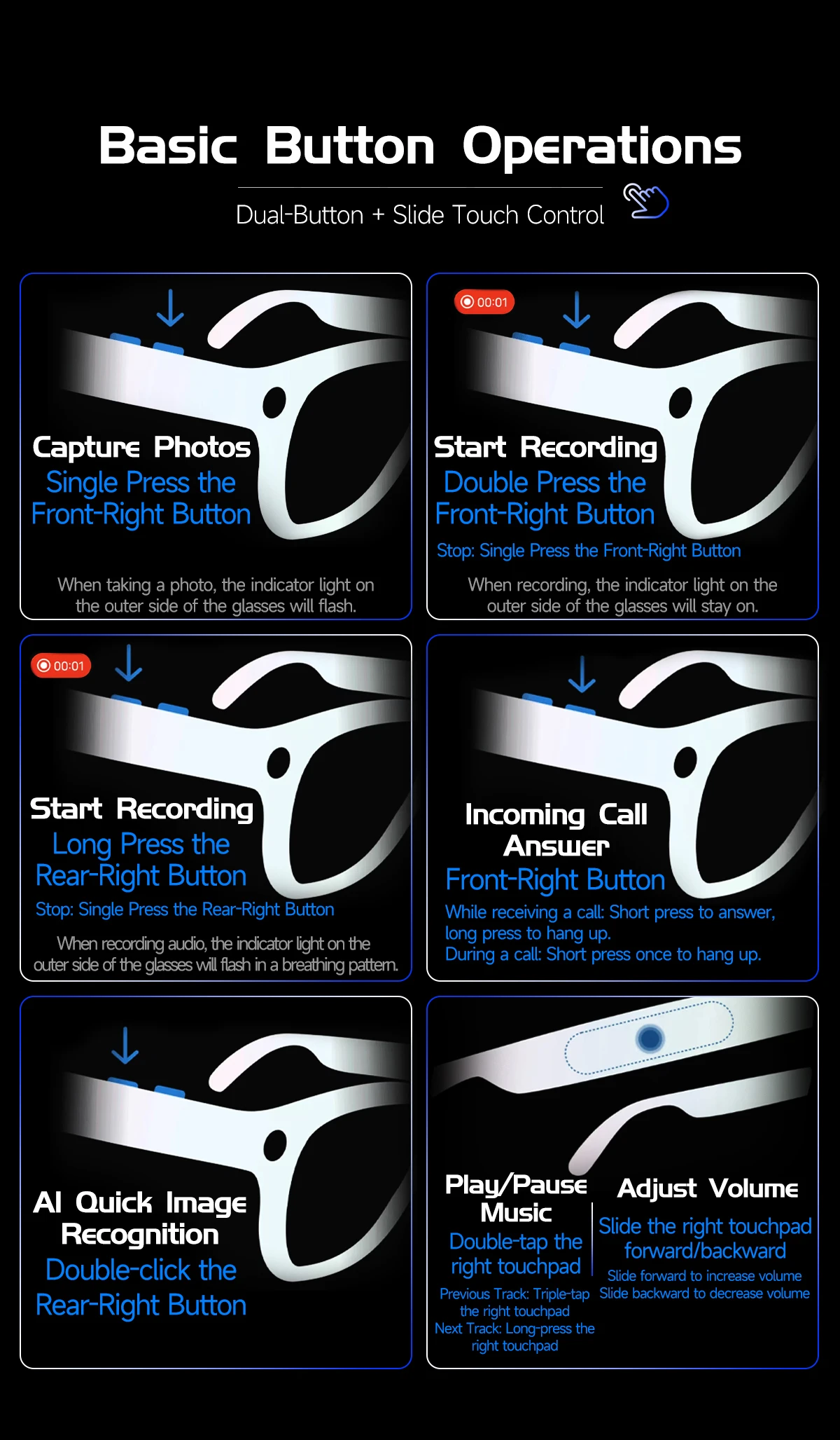 2026 New 4K HD 800W Smart AI Glasses Men 120+Language Translation Video record Take photos Chat GPT Call Music Sunglasses Women