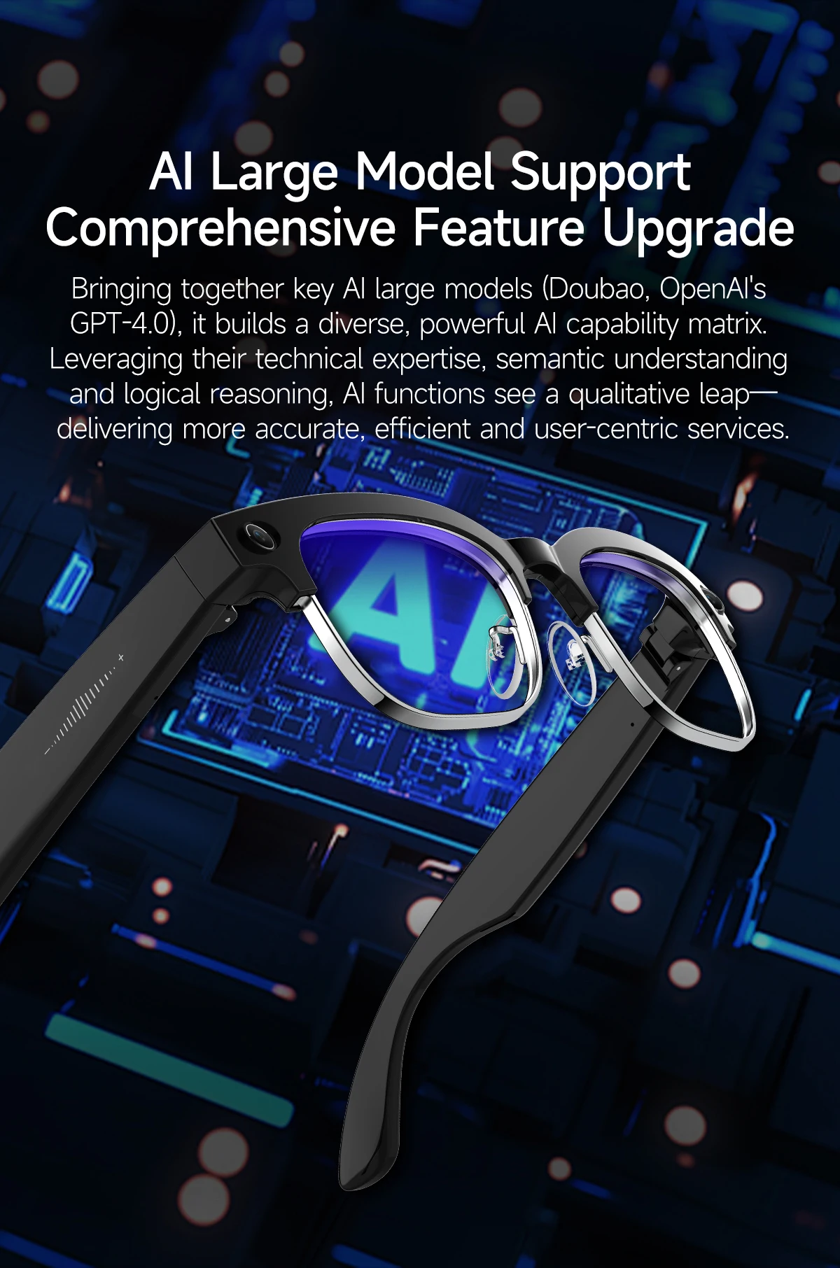 2026 New 4K HD 800W Smart AI Glasses Men 120+Language Translation Video record Take photos Chat GPT Call Music Sunglasses Women