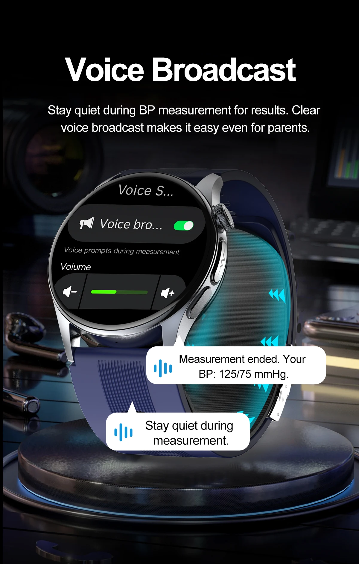 2026 New Air Pump Airbag Smart Watch High Precision Dynamic Blood Pressure Monitor ECG Heart Rate Health Smart watch For Adult