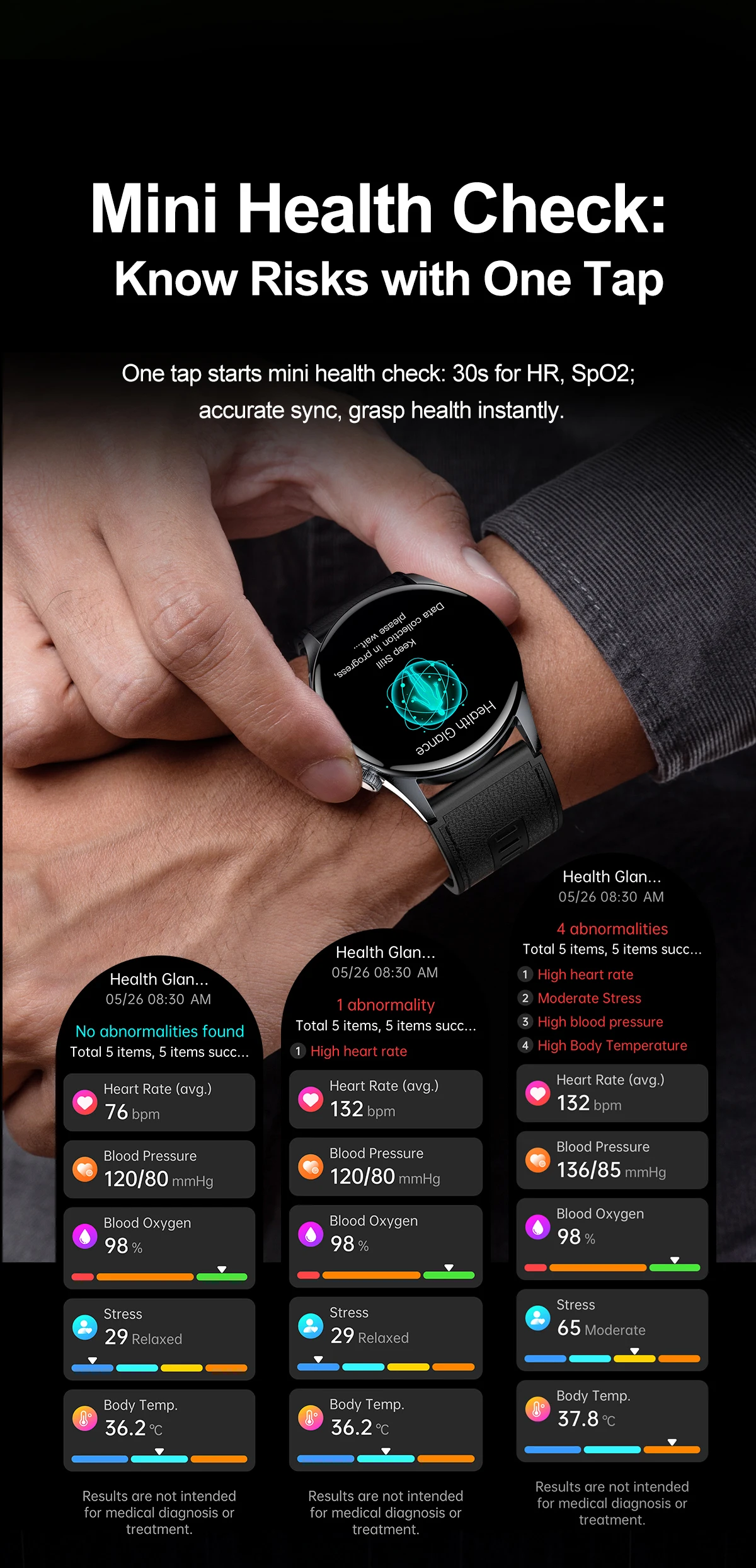 2026 New Air Pump Airbag Smart Watch High Precision Dynamic Blood Pressure Monitor ECG Heart Rate Health Smart watch For Adult