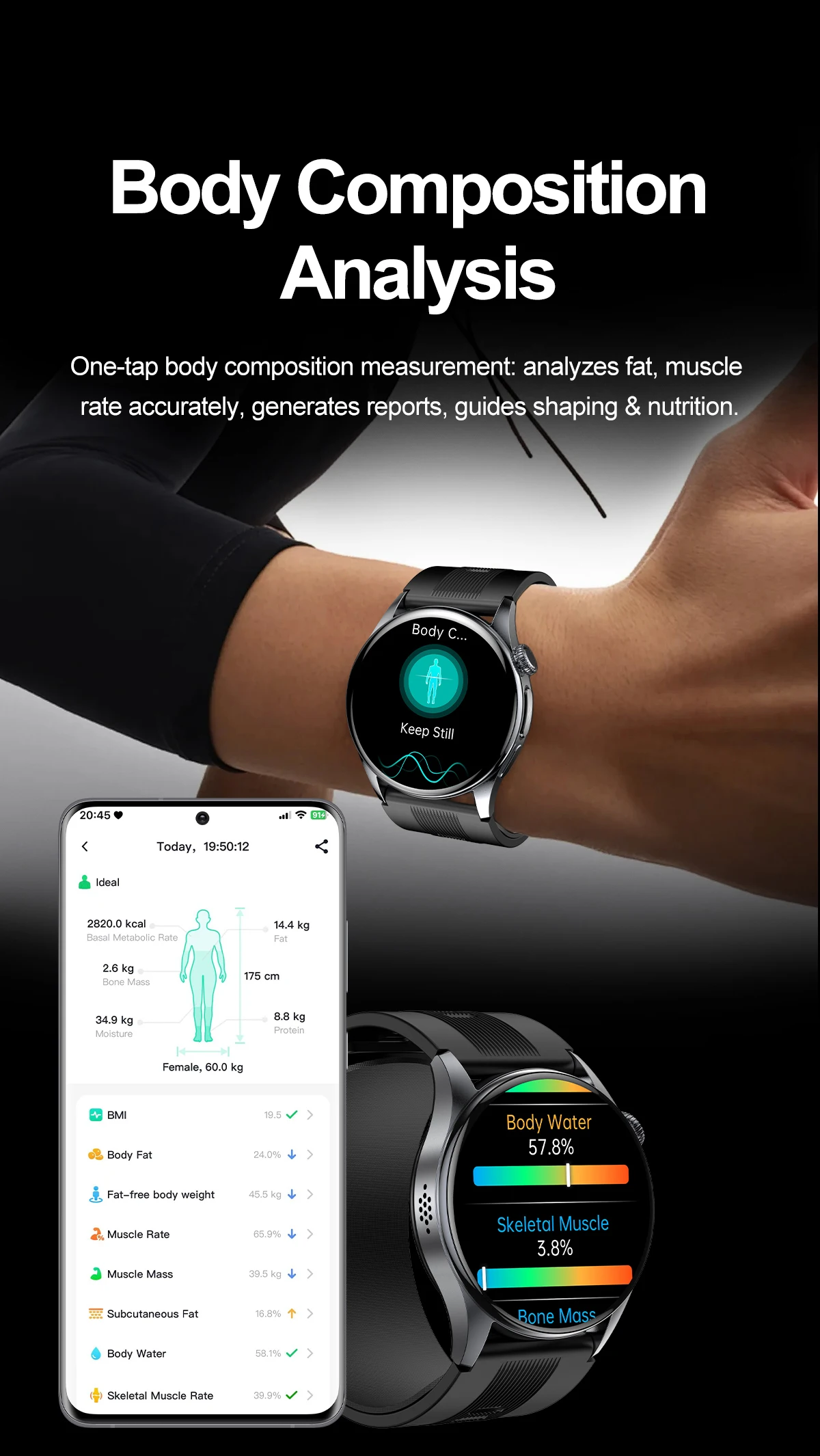 2026 New Air Pump Airbag Smart Watch High Precision Dynamic Blood Pressure Monitor ECG Heart Rate Health Smart watch For Adult