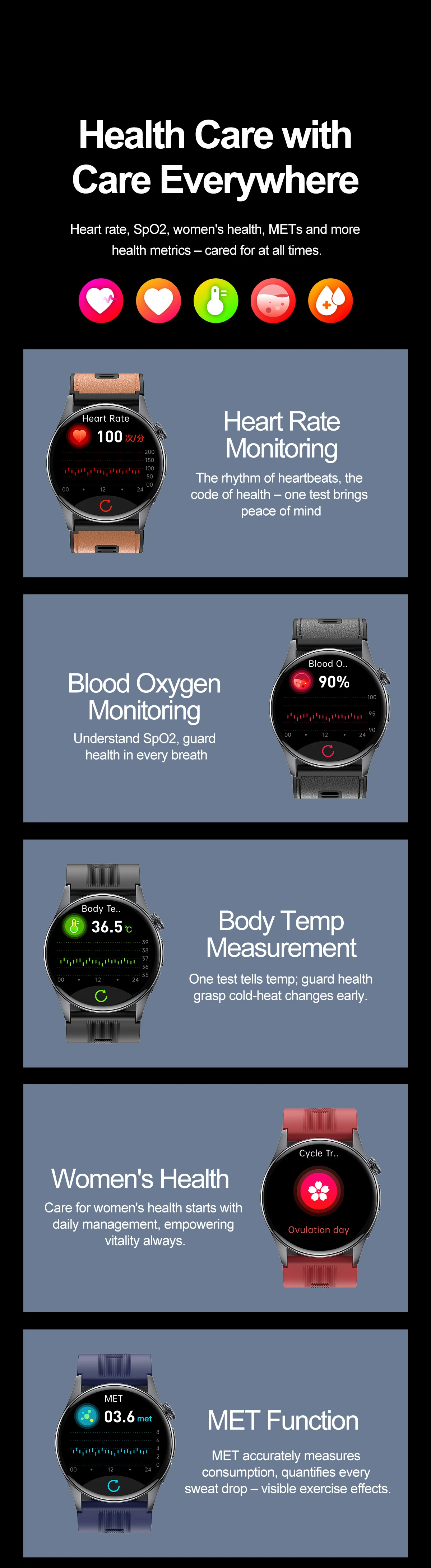2026 New Air Pump Airbag Smart Watch High Precision Dynamic Blood Pressure Monitor ECG Heart Rate Health Smart watch For Adult