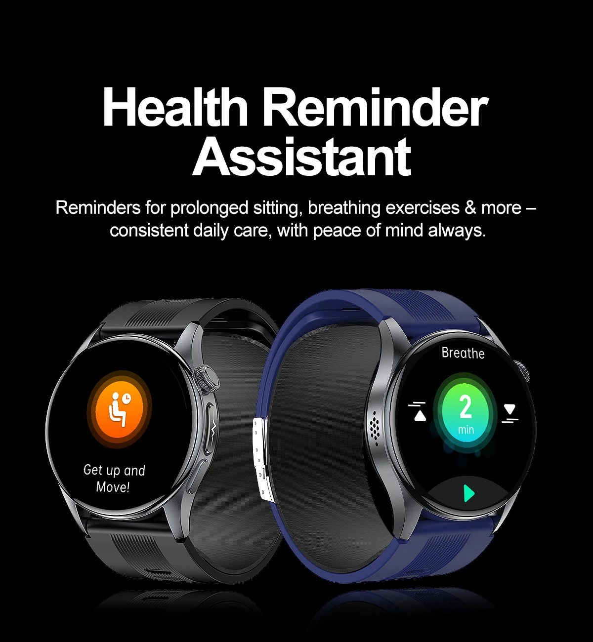2026 New Air Pump Airbag Smart Watch High Precision Dynamic Blood Pressure Monitor ECG Heart Rate Health Smart watch For Adult