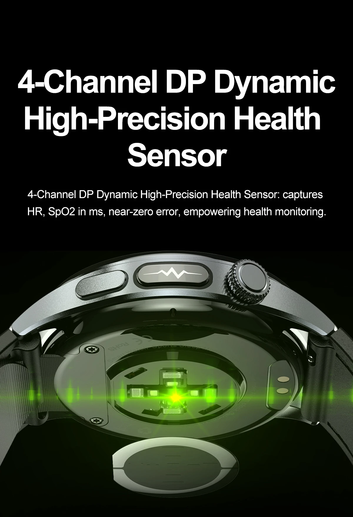 2026 New Air Pump Airbag Smart Watch High Precision Dynamic Blood Pressure Monitor ECG Heart Rate Health Smart watch For Adult