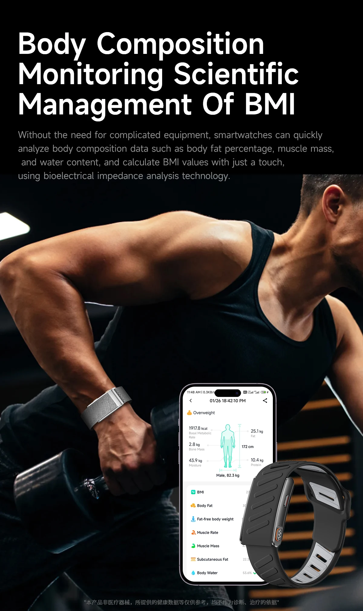Newly Men Women Smart Band ECG Blood Pressure Uric Acid Monitor 3ATM Waterproof Sports Fitness Tracker Bracelet For Android iOS