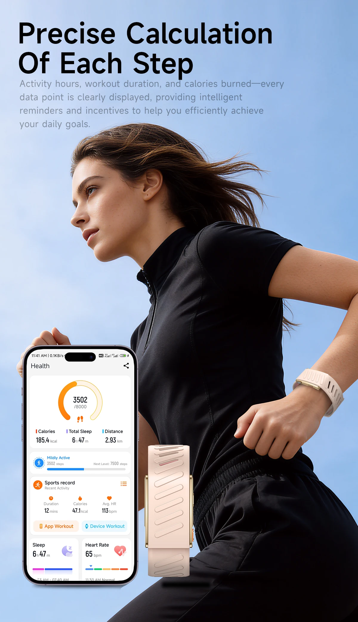 Newly Men Women Smart Band ECG Blood Pressure Uric Acid Monitor 3ATM Waterproof Sports Fitness Tracker Bracelet For Android iOS