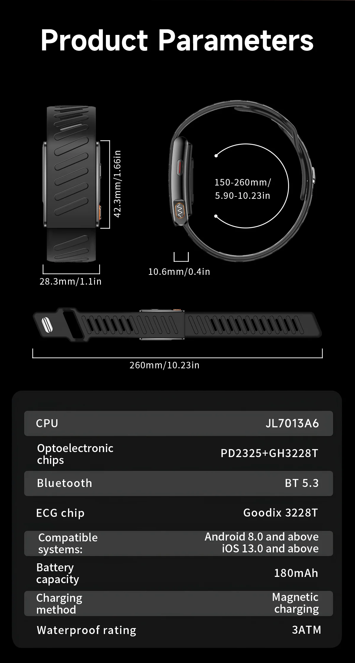 Newly Men Women Smart Band ECG Blood Pressure Uric Acid Monitor 3ATM Waterproof Sports Fitness Tracker Bracelet For Android iOS