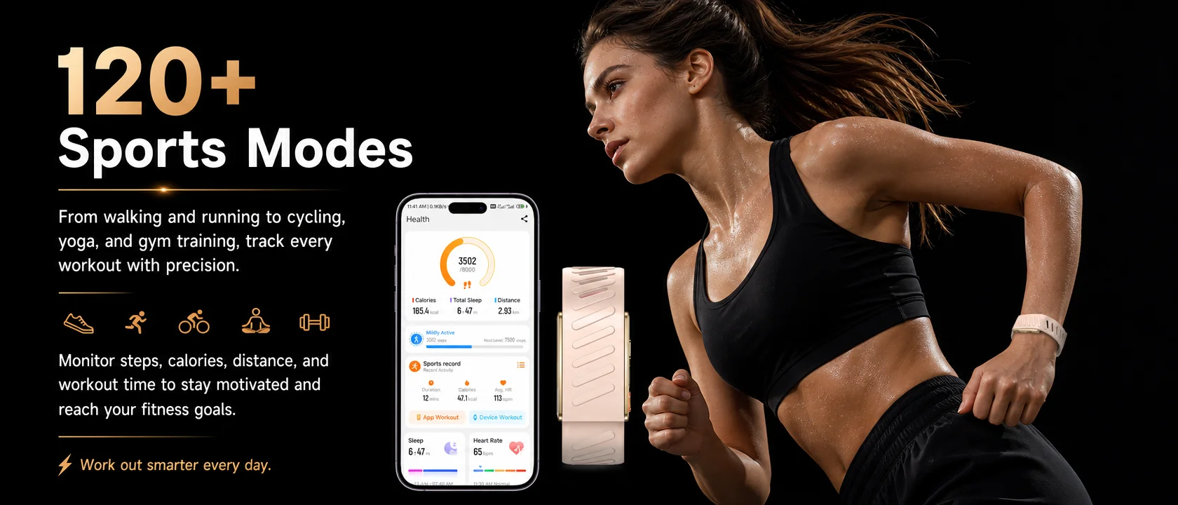 Newly Men Women Smart Band ECG Blood Pressure Uric Acid Monitor 3ATM Waterproof Sports Fitness Tracker Bracelet For Android iOS