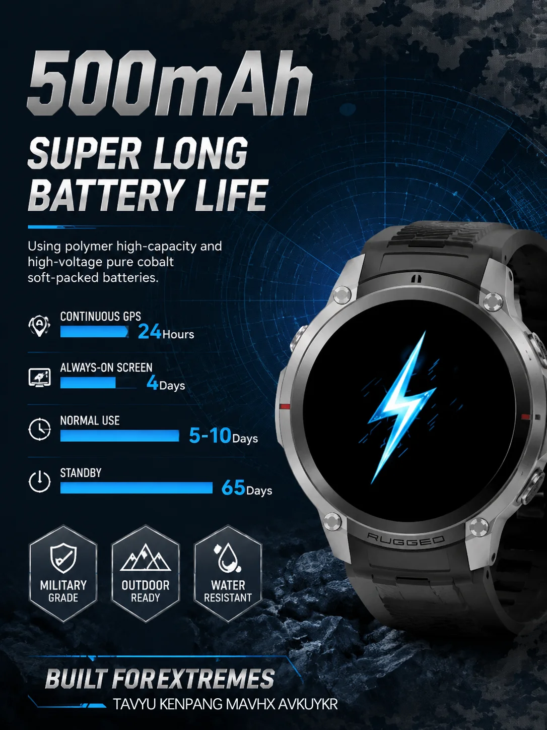 2026-Top Accurate GPS Smart Watch Offline Maps Download Compass Tracking 5ATM Waterproof Tactics Sport Smart Bracelet Men Gift