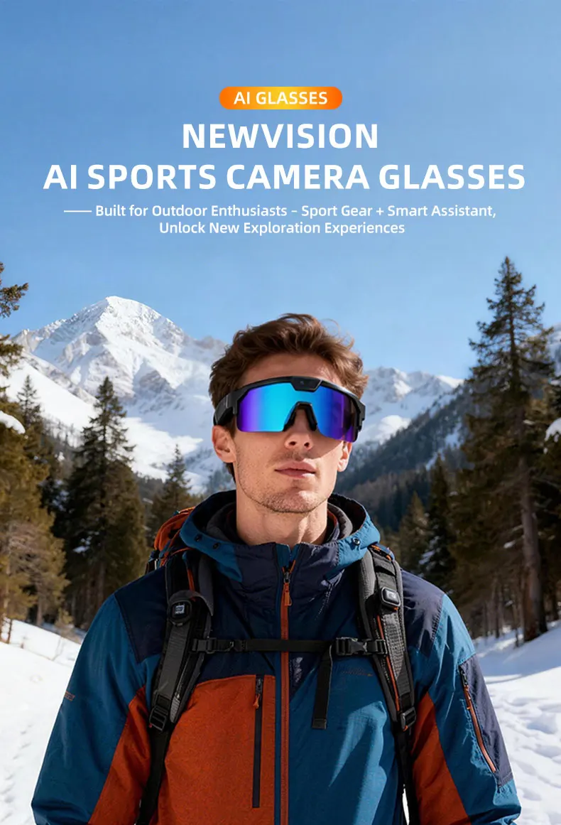 2026 Upgrade Smart Glasses with 8MP Photo&Video Camera AI Assistant Recognition Translation EIS Bluetooth Audio Sunglasses Men