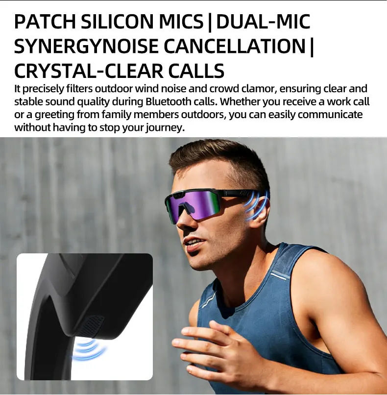 2026 Upgrade Smart Glasses with 8MP Photo&Video Camera AI Assistant Recognition Translation EIS Bluetooth Audio Sunglasses Men