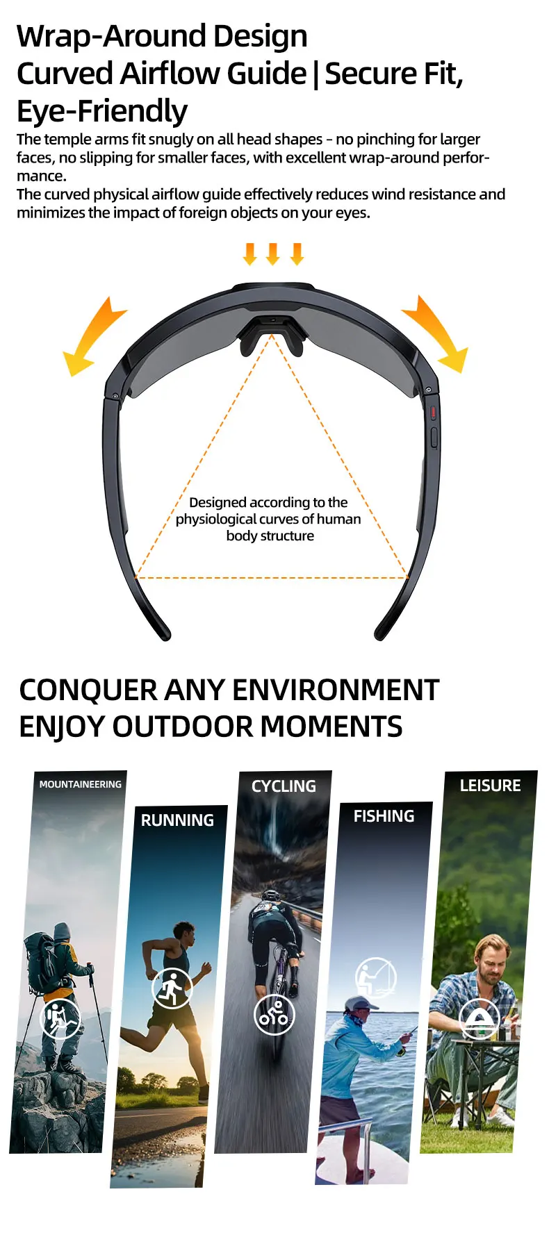 2026 Upgrade Smart Glasses with 8MP Photo&Video Camera AI Assistant Recognition Translation EIS Bluetooth Audio Sunglasses Men