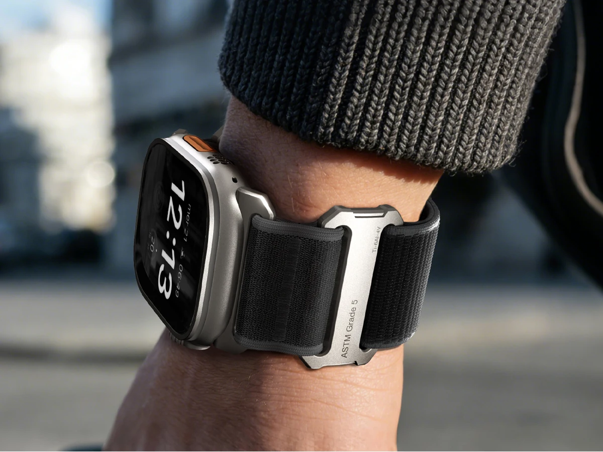 LULULOOK Grade 5 Titanium Nylon Band for Apple Watch Ultra 49 46 45 44mm, Titanium Band for iWatch Ultra 3 S11 10 SE 9 8 7 6 5 4
