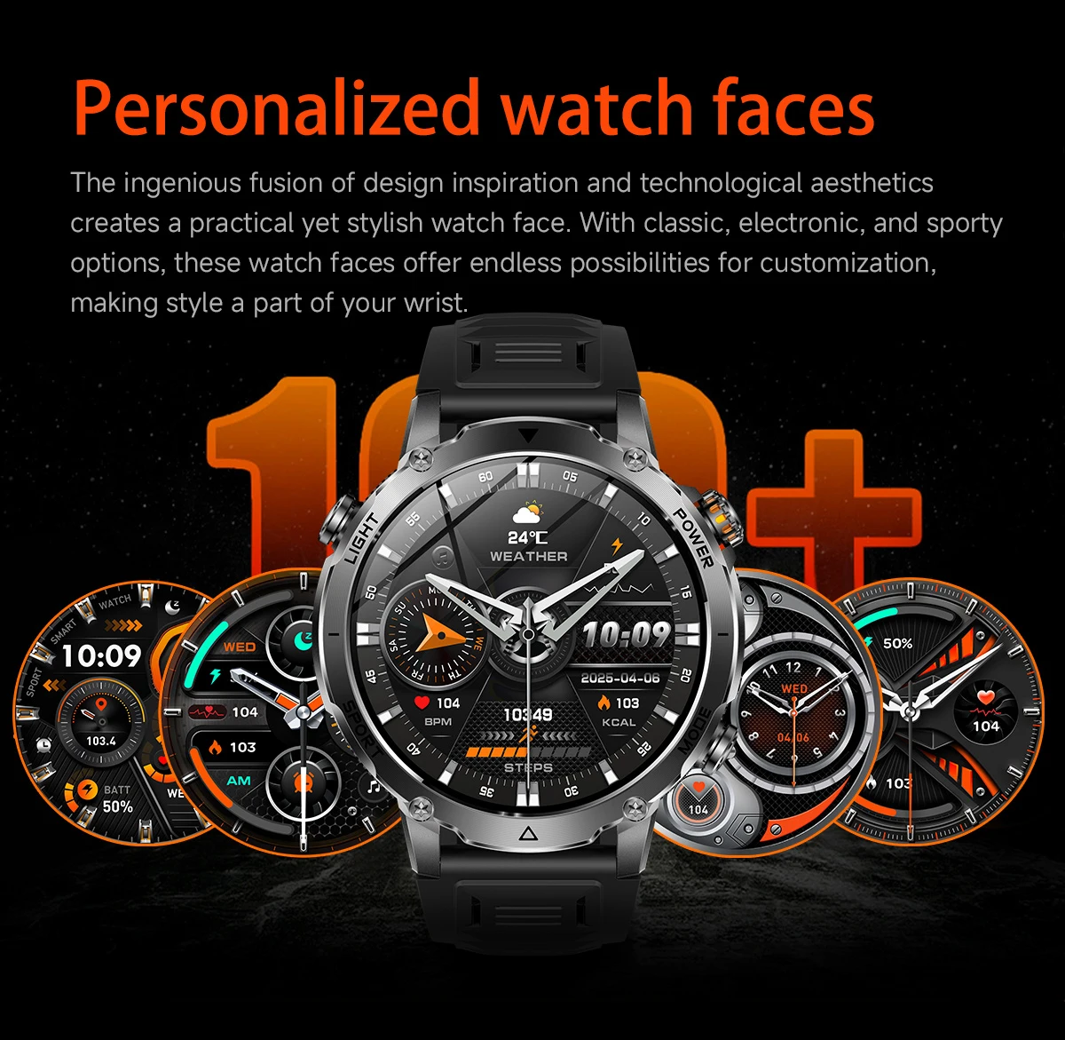 LIGE 2026 Military 1400mAh Battery Smart Watch Men Outdoor Flashlight IP68 Waterproof Heart Rate Bluetooth Call Sports Bracelets