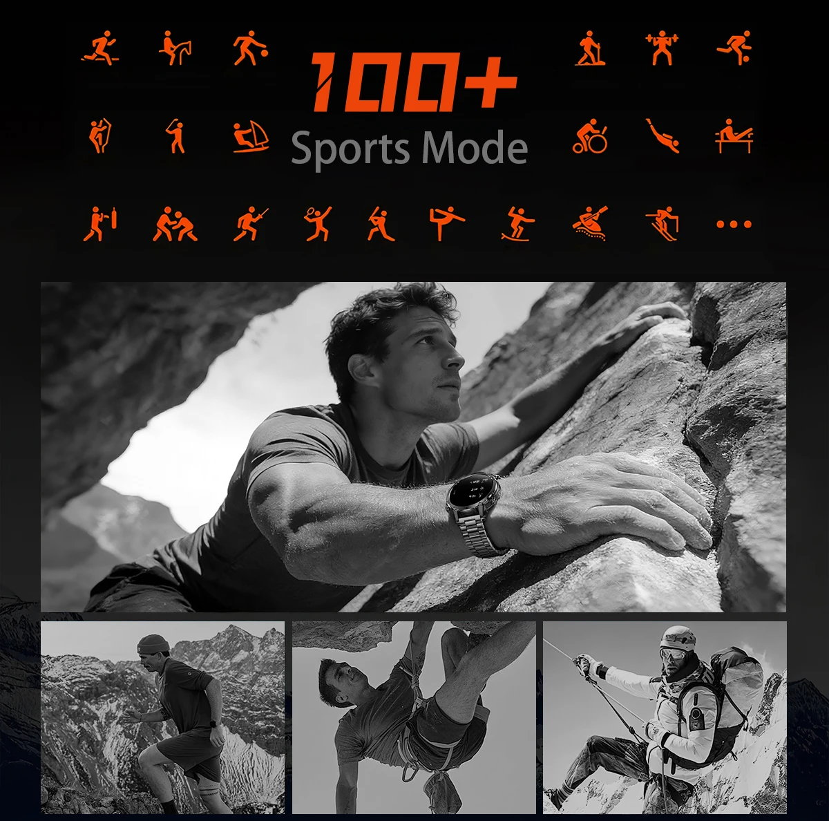 LIGE 2026 Military 1400mAh Battery Smart Watch Men Outdoor Flashlight IP68 Waterproof Heart Rate Bluetooth Call Sports Bracelets