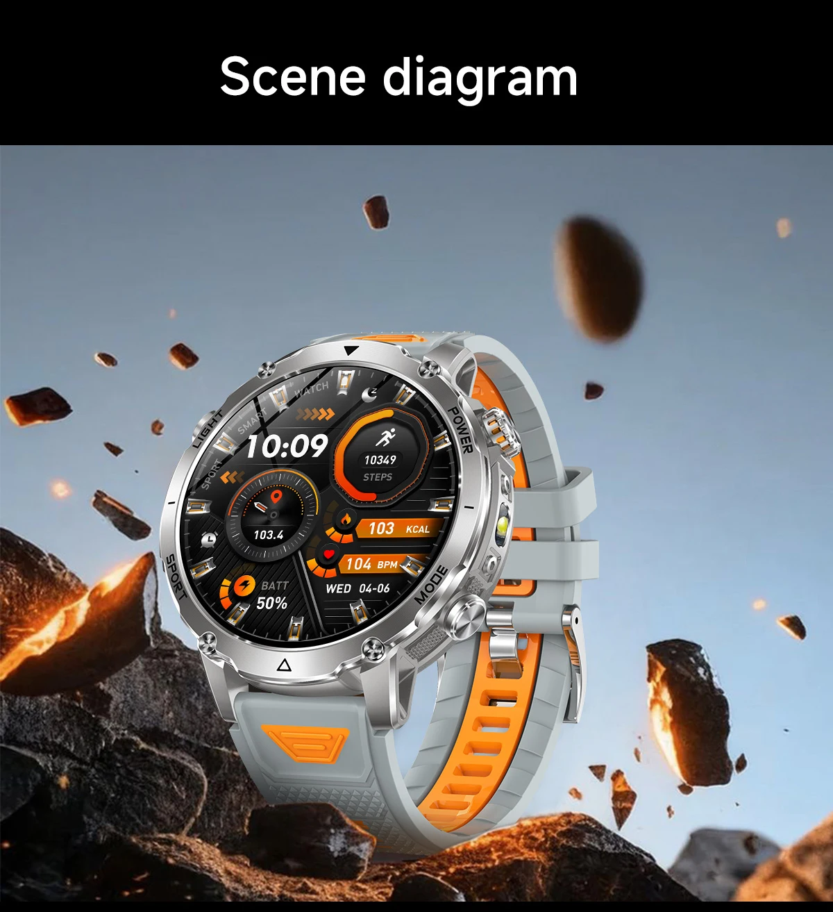 LIGE 2026 Military 1400mAh Battery Smart Watch Men Outdoor Flashlight IP68 Waterproof Heart Rate Bluetooth Call Sports Bracelets