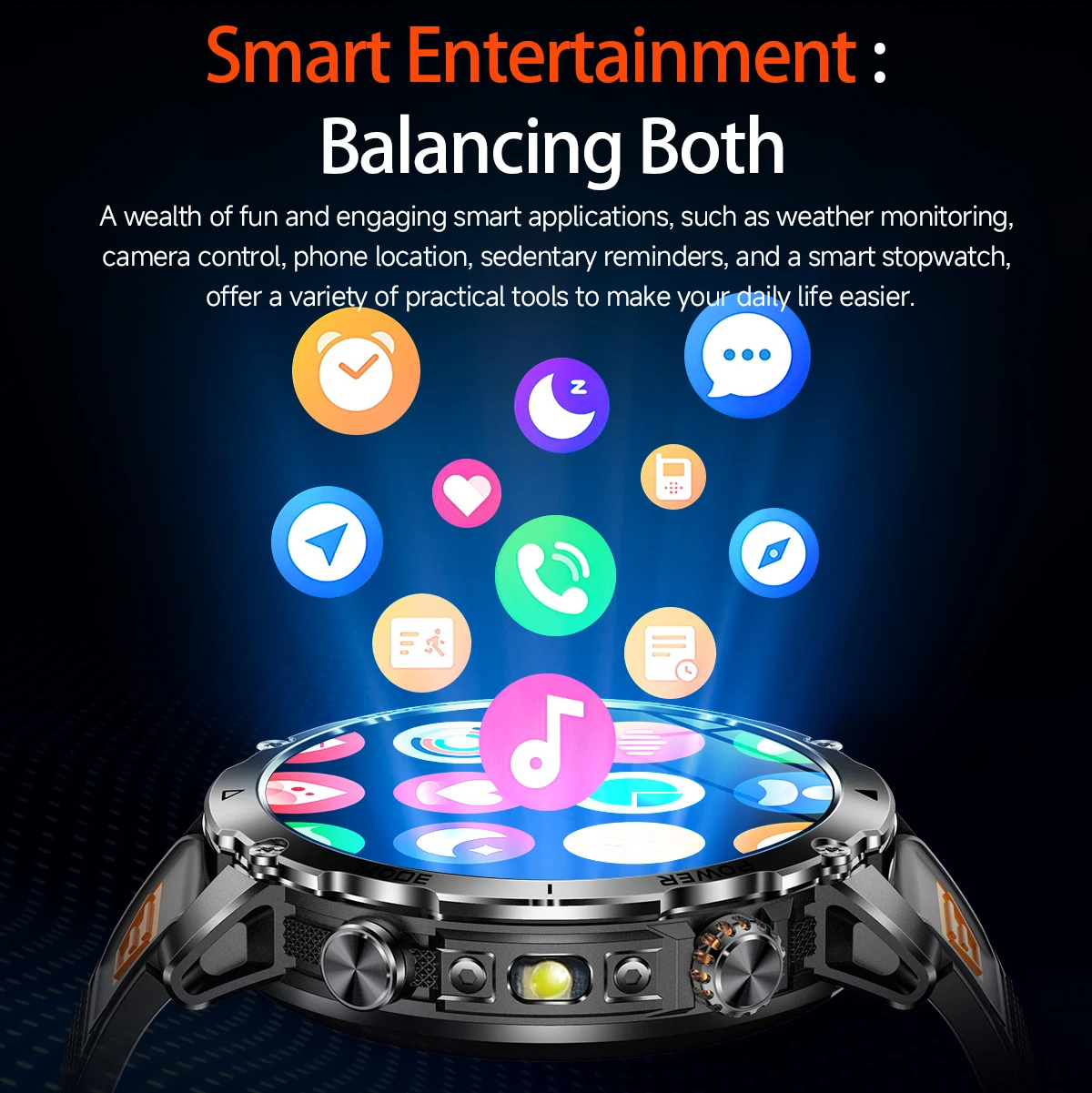 LIGE 2026 Military 1400mAh Battery Smart Watch Men Outdoor Flashlight IP68 Waterproof Heart Rate Bluetooth Call Sports Bracelets