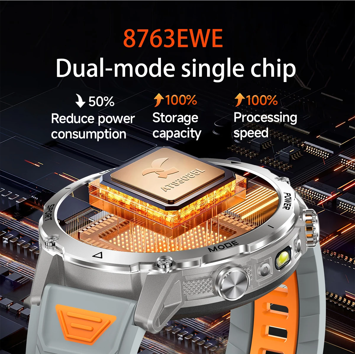 LIGE 2026 Military 1400mAh Battery Smart Watch Men Outdoor Flashlight IP68 Waterproof Heart Rate Bluetooth Call Sports Bracelets