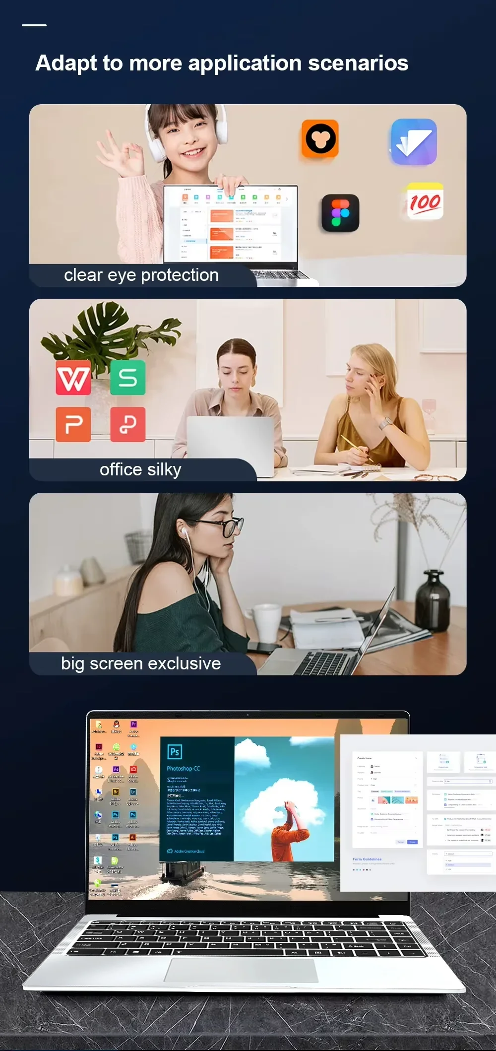 2026 New Laptop Computer Windows 11 Intel Atom X7 A3950 Notebook PC Gamer 12GB RAM 512GB 1TB SSD 1920*1080 Office Computer