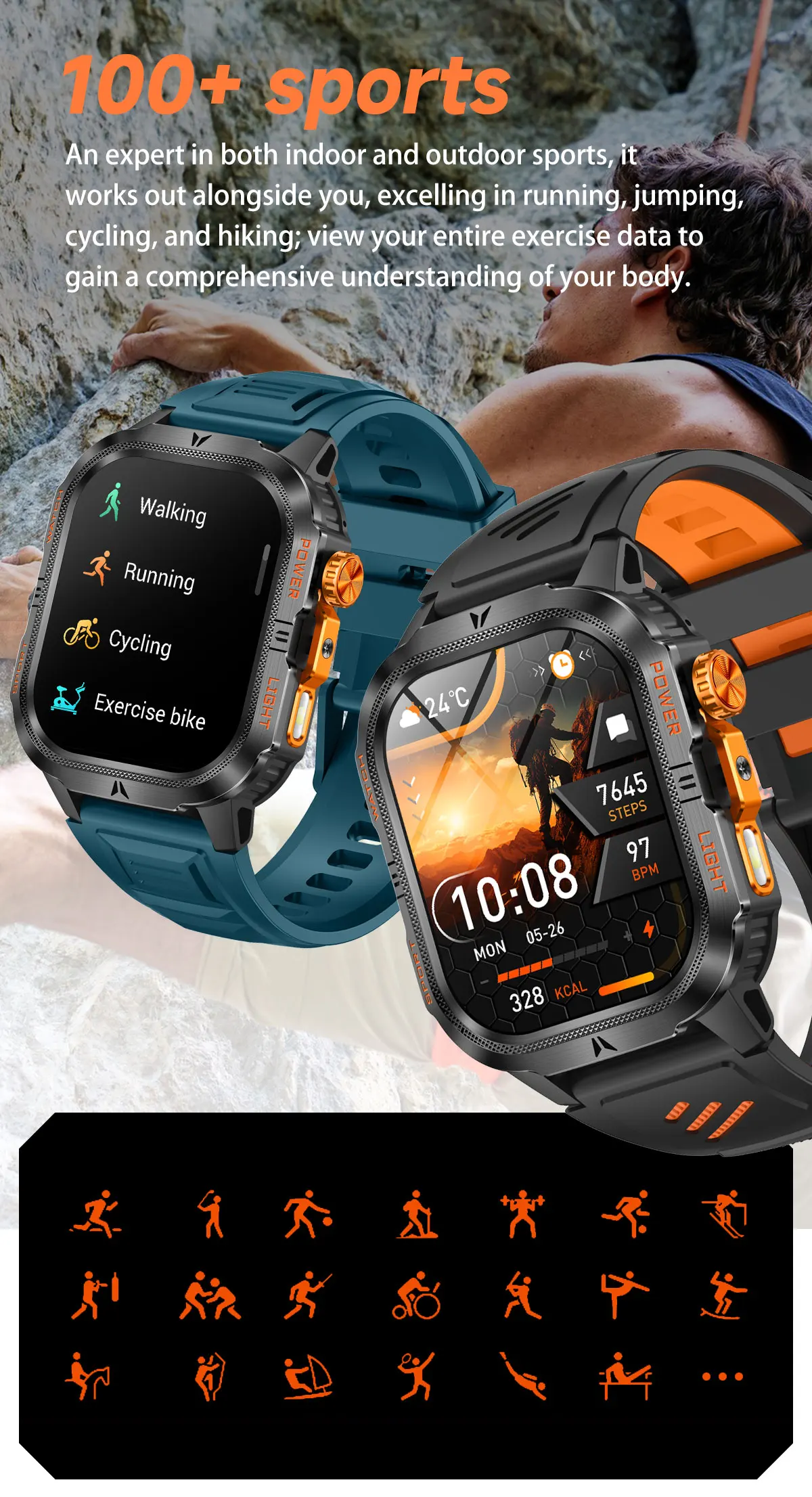 The 2026 New Smartwatch Features a 2.01-Inch High-Definition Screen and a 1200mAh Large Battery That Can Store Up to 40 Hours of