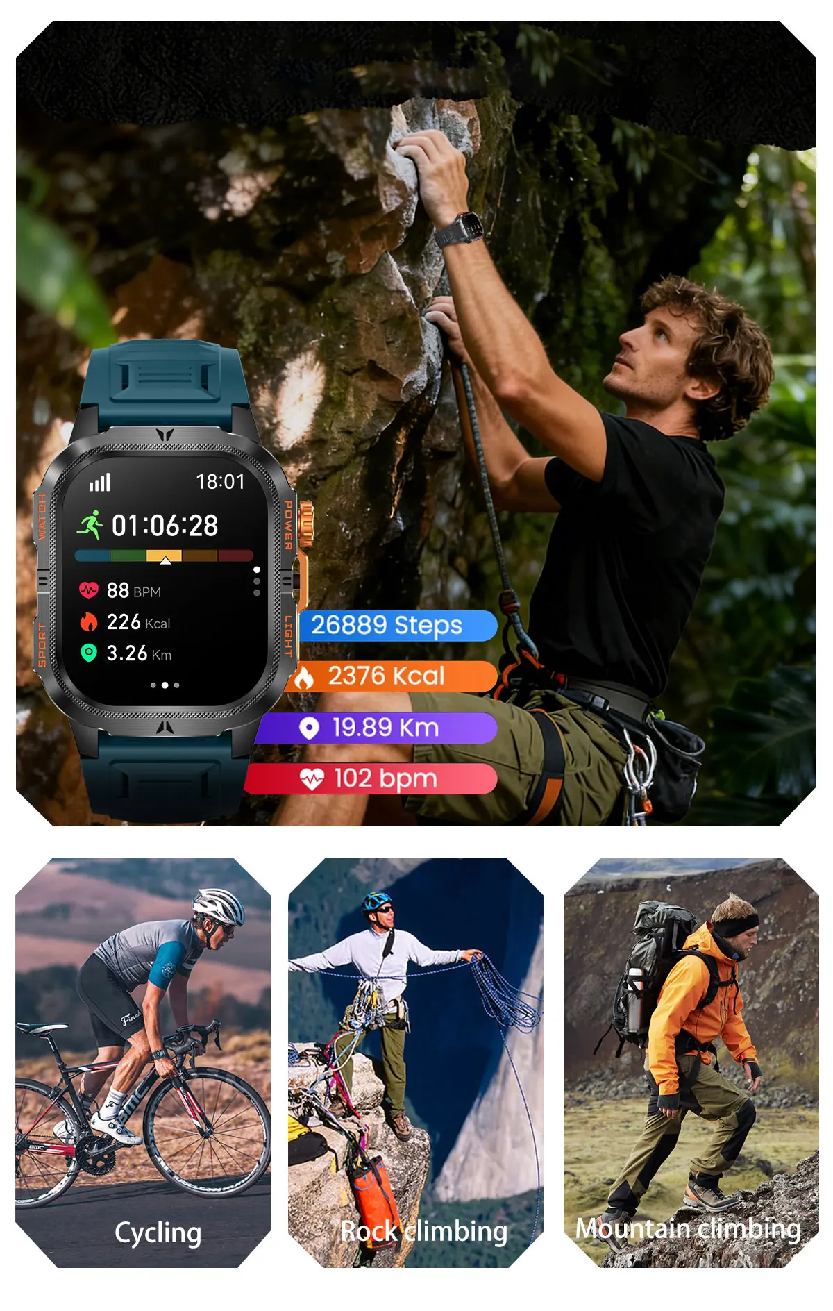 The 2026 New Smartwatch Features a 2.01-Inch High-Definition Screen and a 1200mAh Large Battery That Can Store Up to 40 Hours of