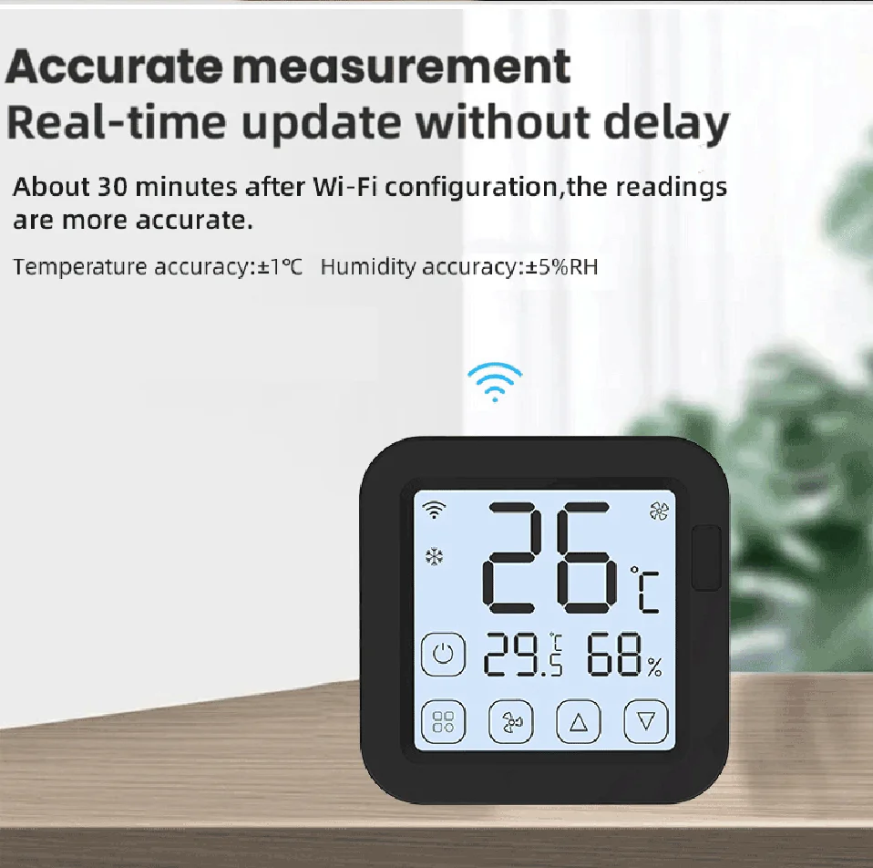 Tuya Smart Air Conditiong Thremostat Built-in Temperature Humidity Sensor For IR Remote AC Work with Alexa Google
