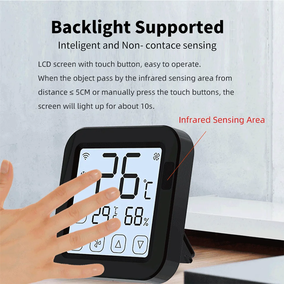 Tuya Smart Air Conditiong Thremostat Built-in Temperature Humidity Sensor For IR Remote AC Work with Alexa Google