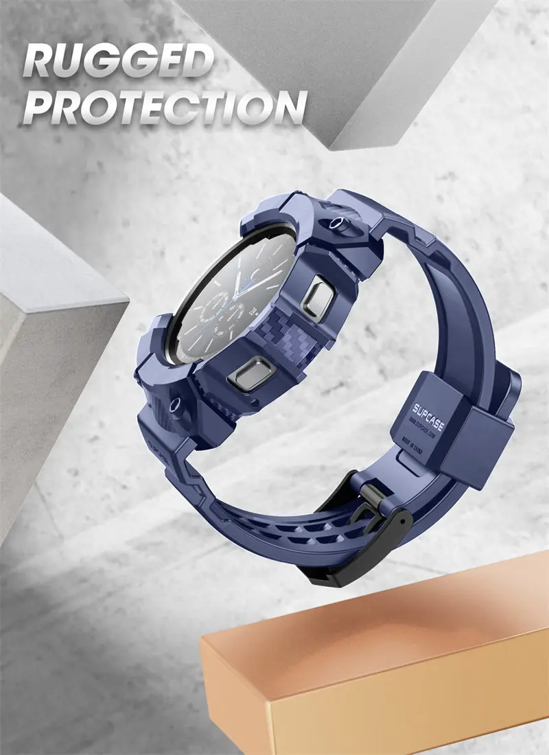 For Samsung Galaxy Watch 4 Classic Case 46mm (2021 Release) SUPCASE UB Pro Rugged Protective Cover with Watch Strap Bands