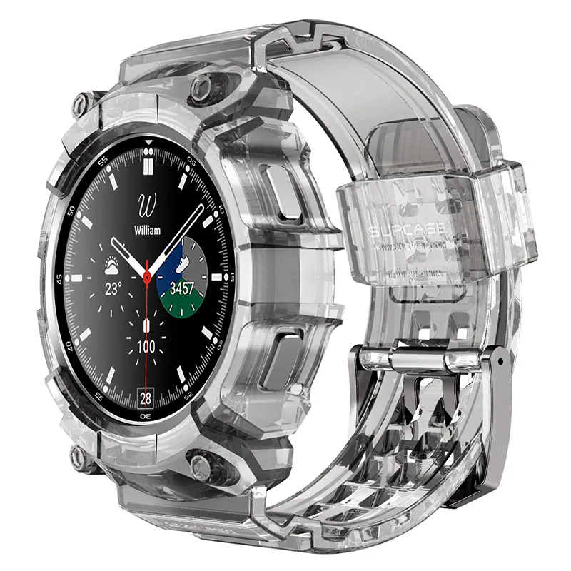 For Samsung Galaxy Watch 4 Classic Case 46mm (2021 Release) SUPCASE UB Pro Rugged Protective Cover with Watch Strap Bands
