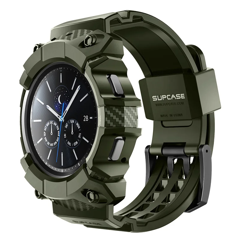 For Samsung Galaxy Watch 4 Classic Case 46mm (2021 Release) SUPCASE UB Pro Rugged Protective Cover with Watch Strap Bands