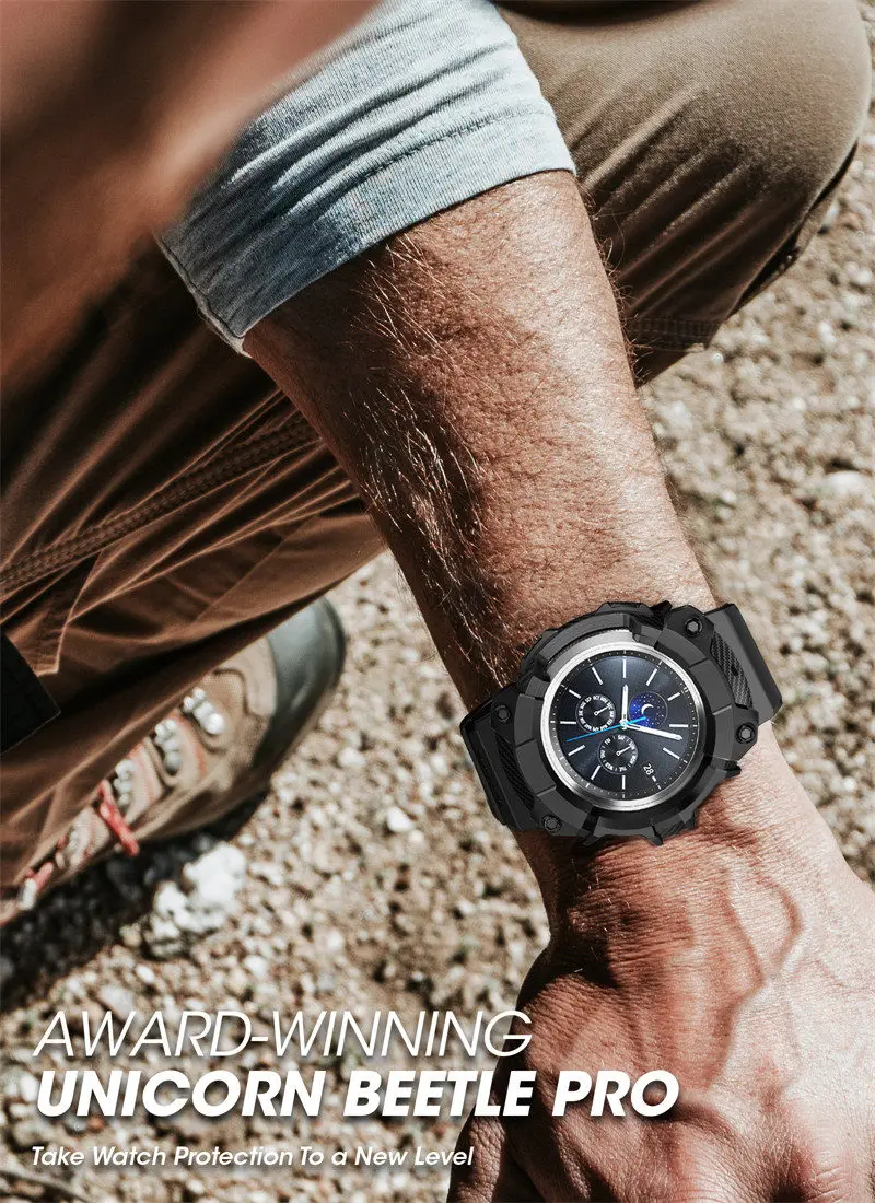 For Samsung Galaxy Watch 4 Classic Case 46mm (2021 Release) SUPCASE UB Pro Rugged Protective Cover with Watch Strap Bands