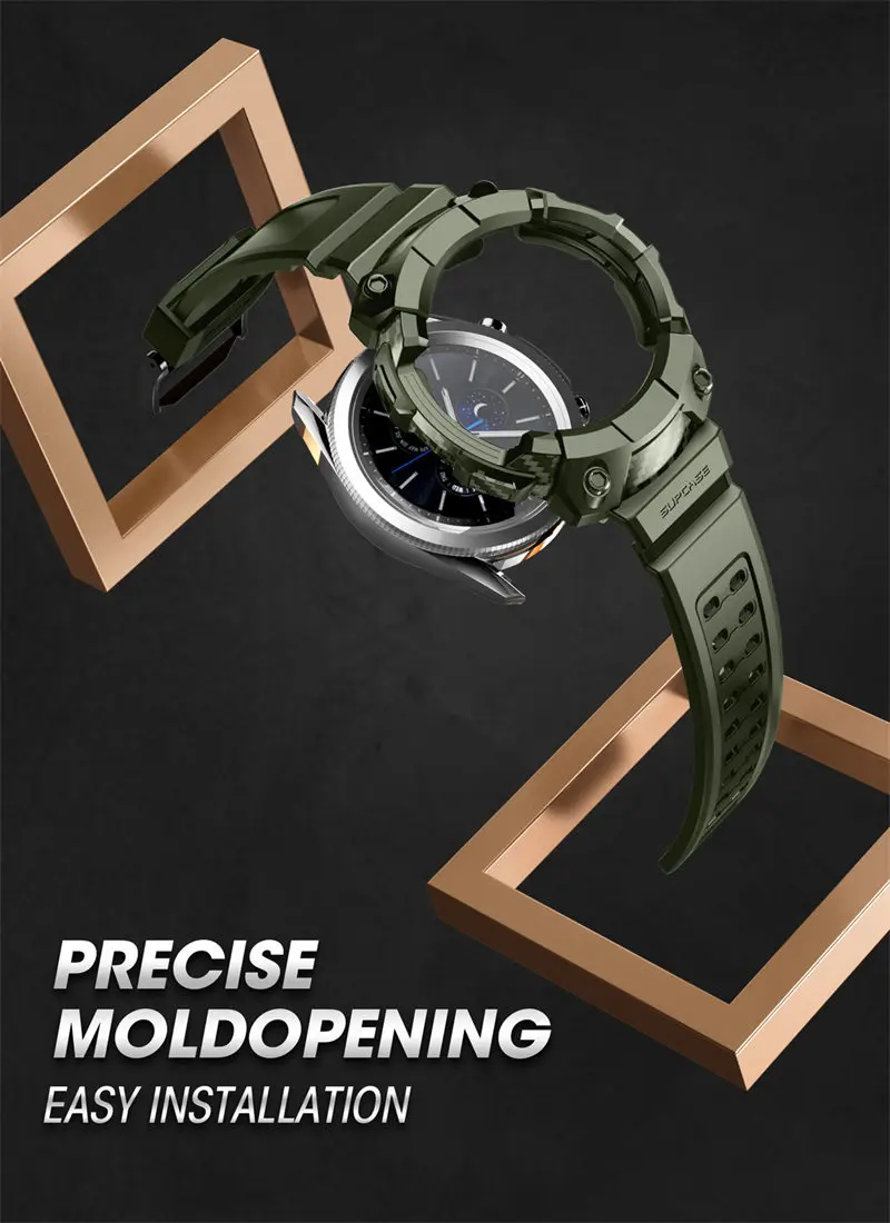 For Samsung Galaxy Watch 4 Classic Case 46mm (2021 Release) SUPCASE UB Pro Rugged Protective Cover with Watch Strap Bands